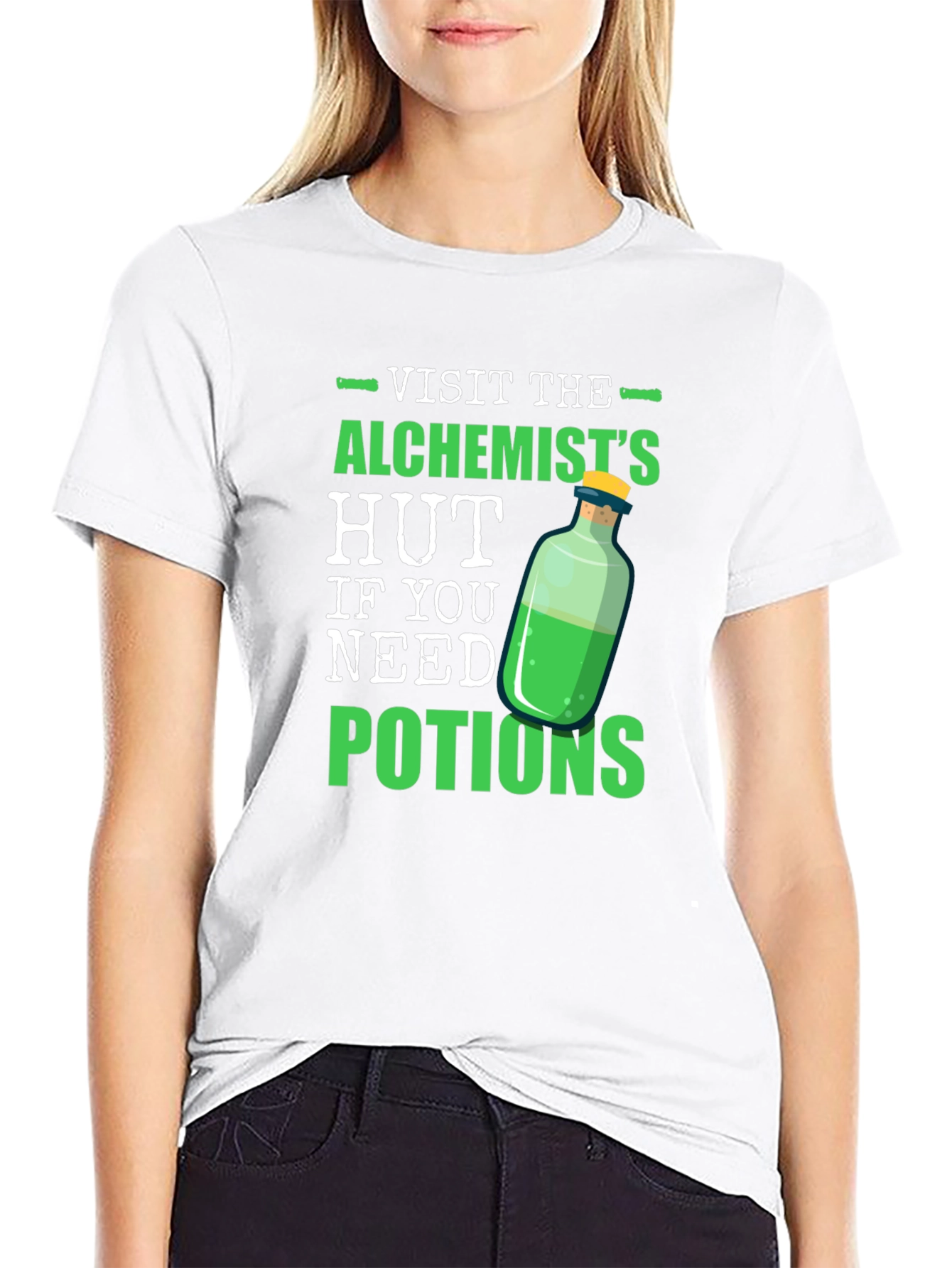 Alchemists Hut Potion T-Shirt Novelty Graphic Tee