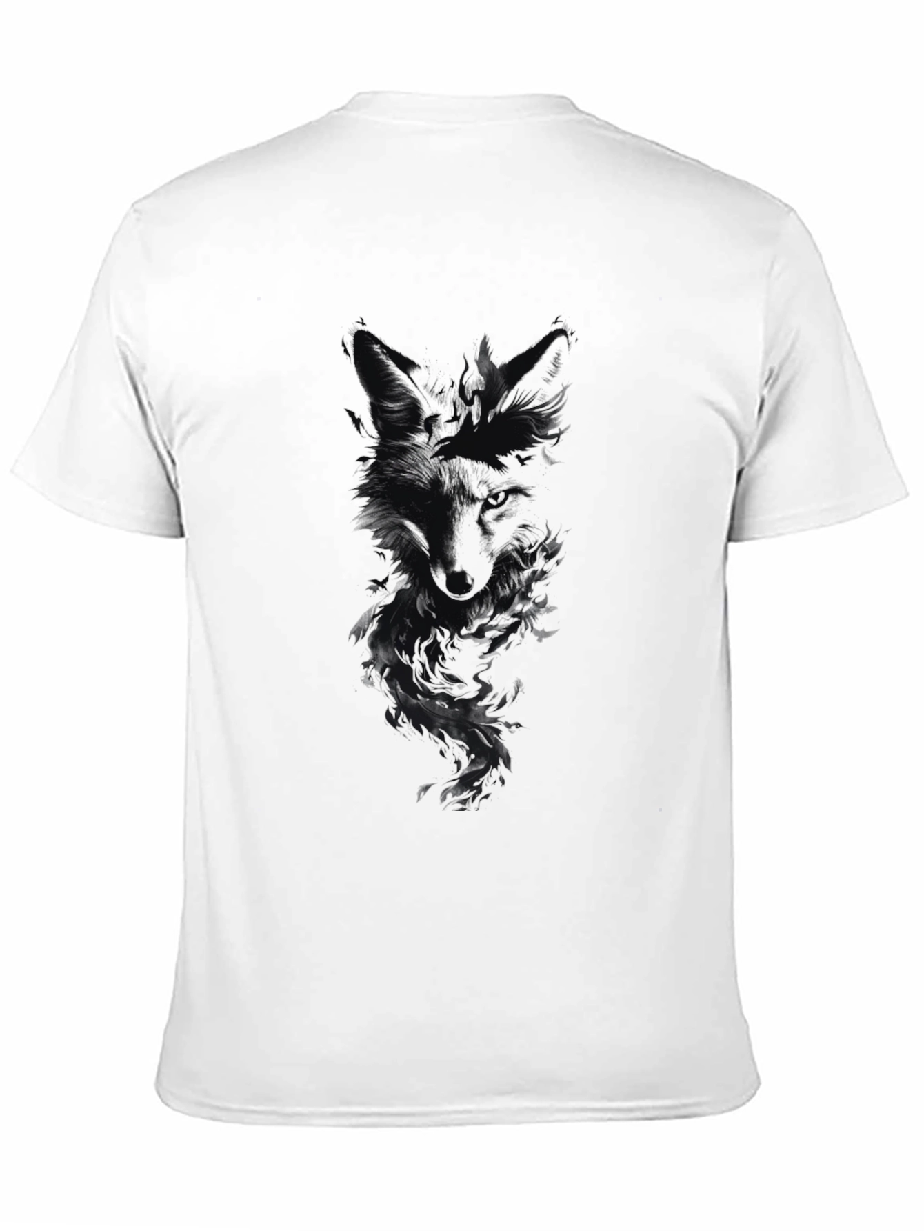 Dark Fox Graphic Print Mens Black T-Shirt
