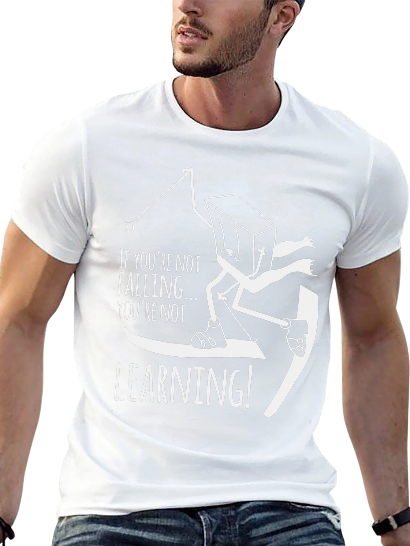 Funny Skiing T-Shirt - Falling is Learning!