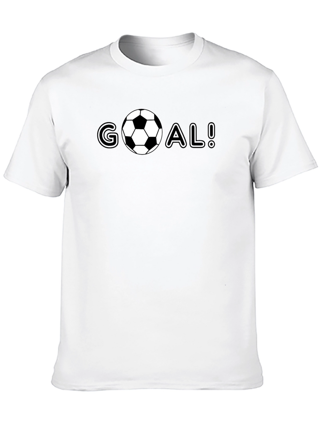 Goal! Soccer Ball Graphic Tee - Black Cotton T-Shirt