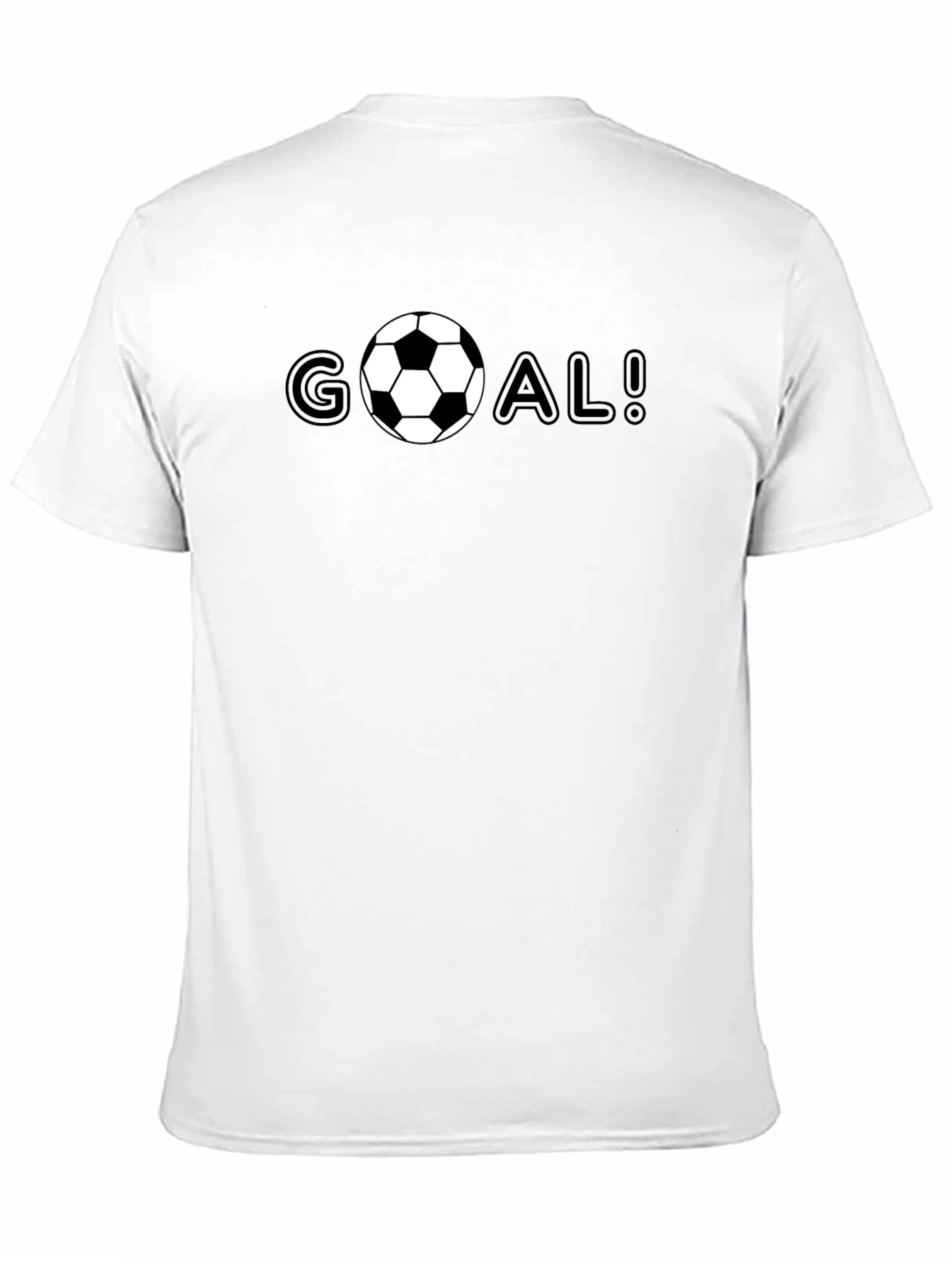 Goal! Soccer Ball Graphic Tee - Black Cotton T-Shirt
