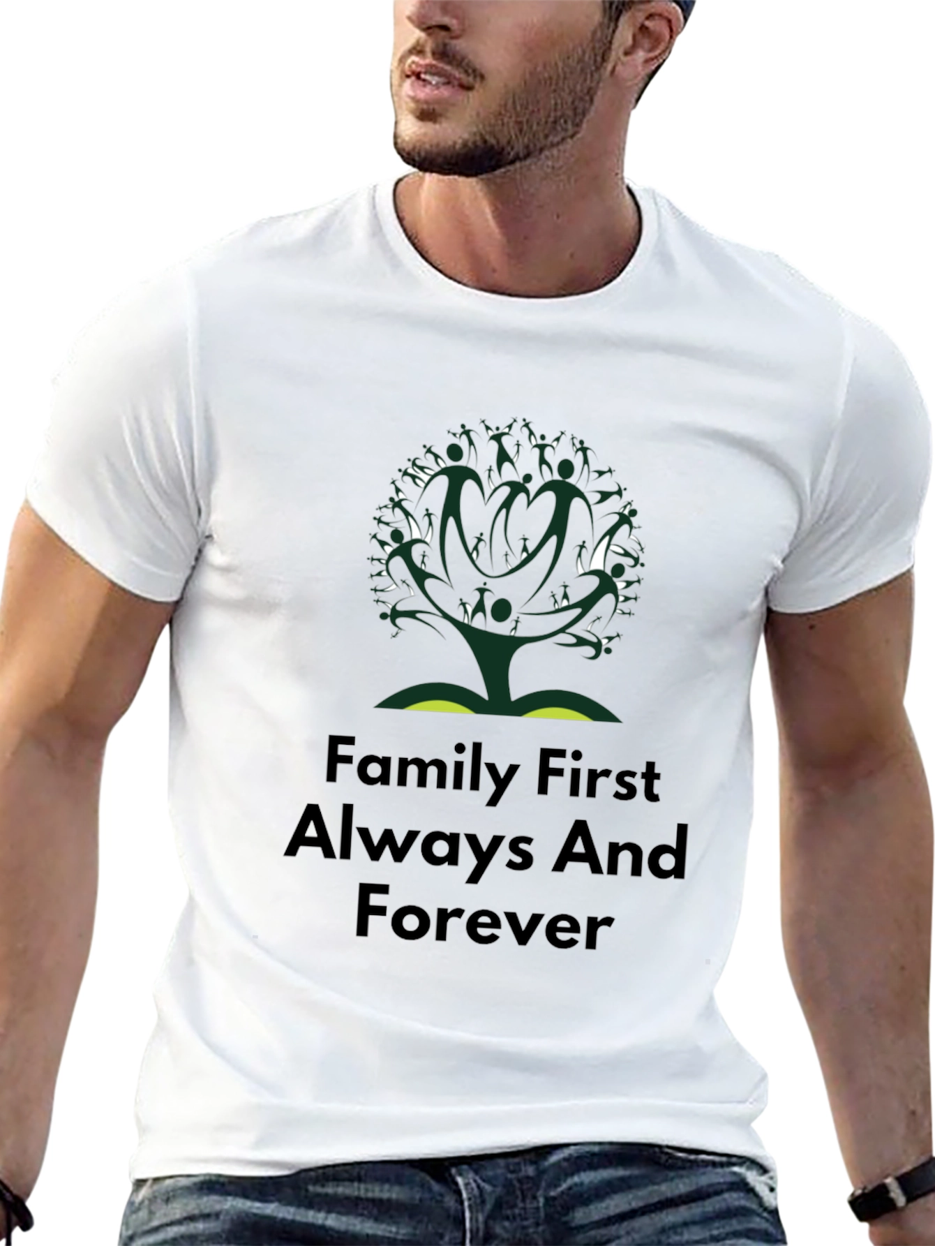 Family First T-Shirt - Tree Design