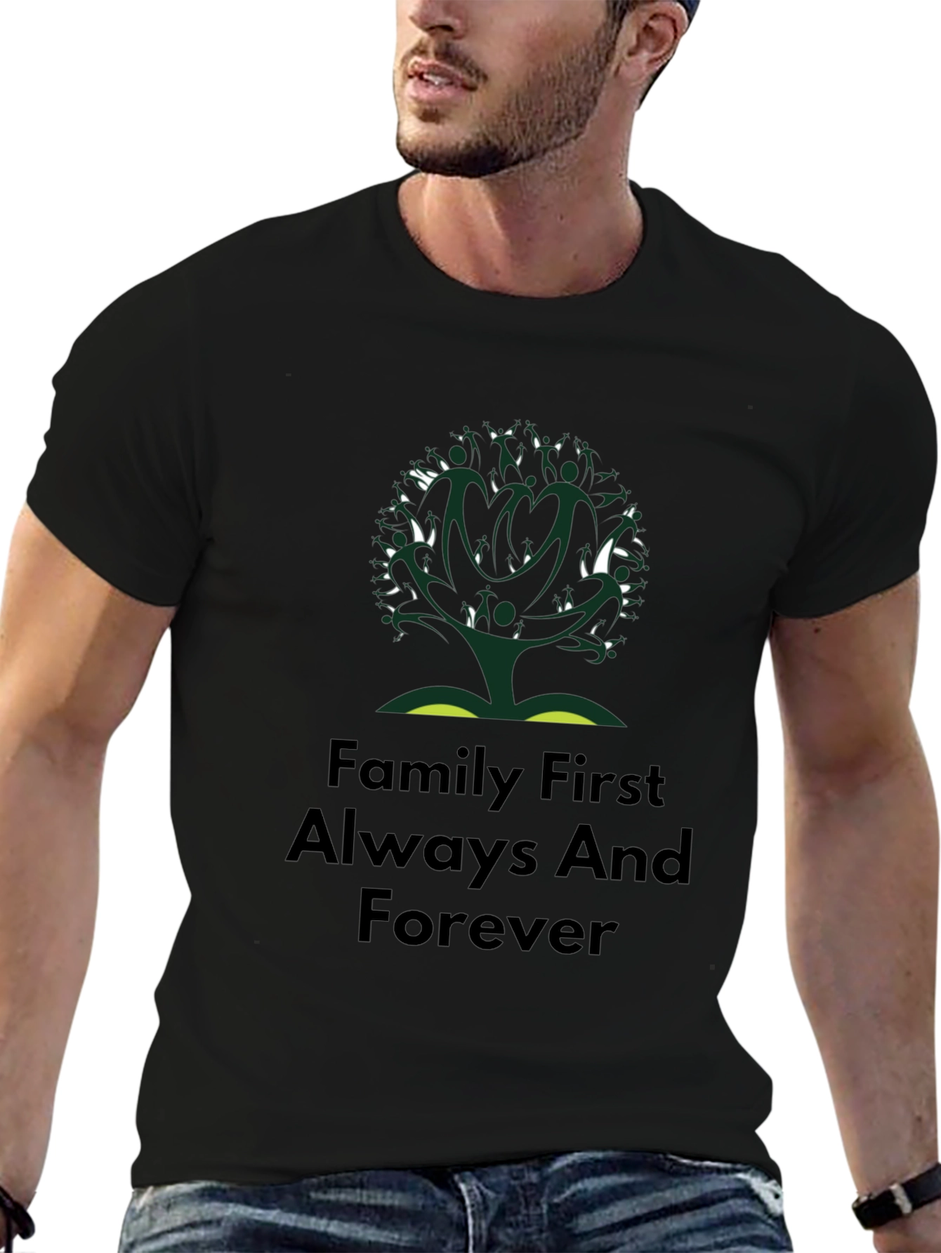 Family First T-Shirt - Tree Design
