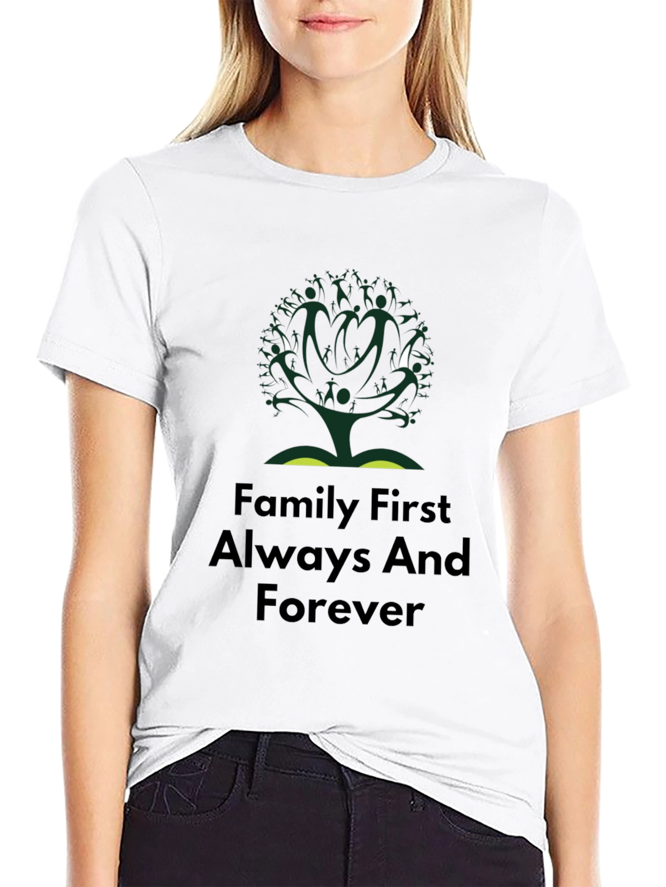 Family First T-Shirt - Tree Design