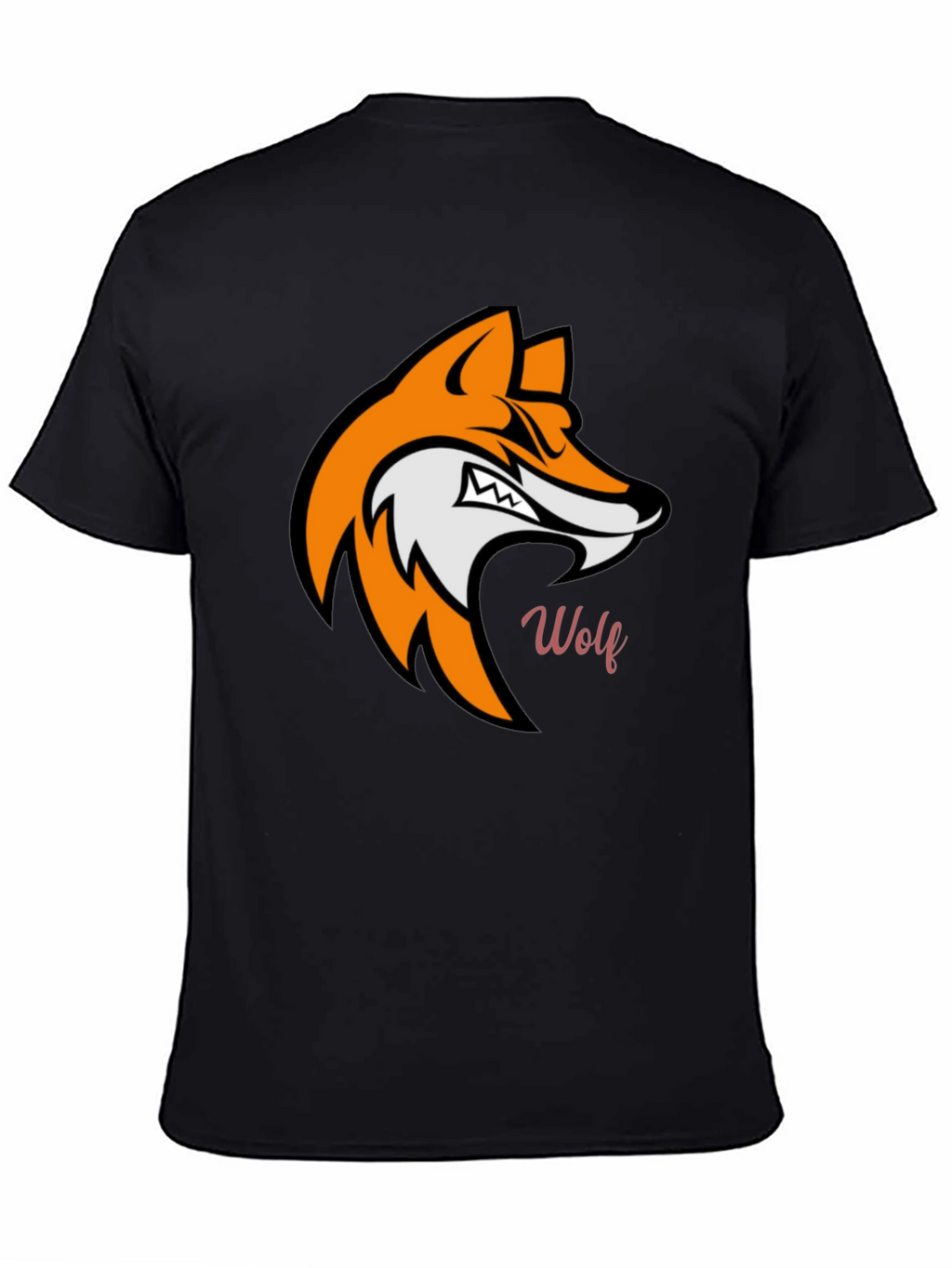 Bold Wolf Graphic T-Shirt - Black
