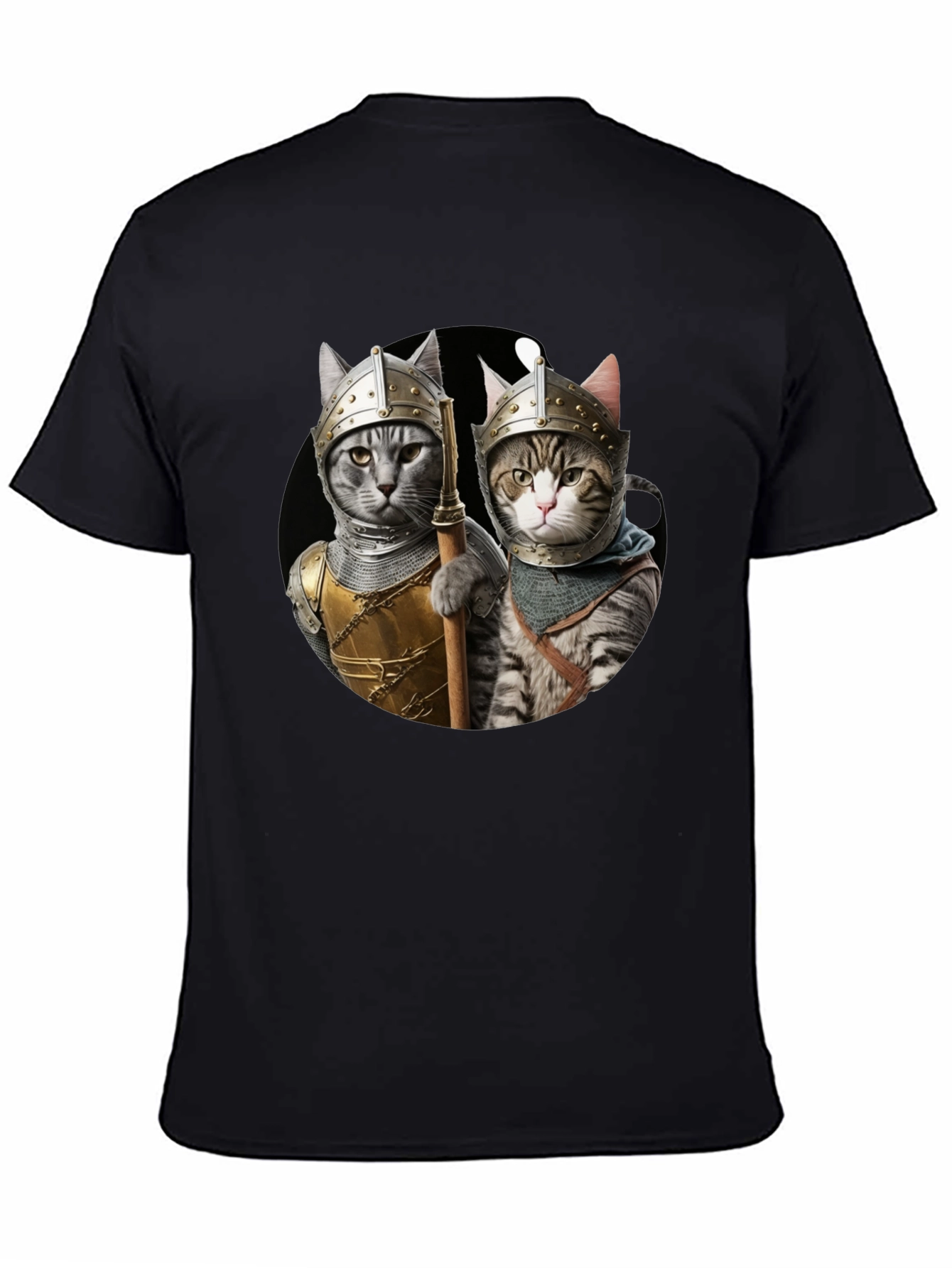 Knight Cats T-Shirt - Medieval Feline Warriors