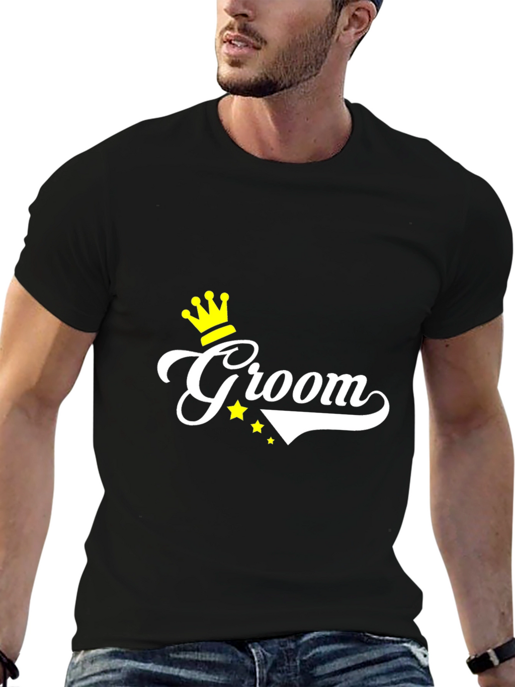 Groom Wedding T-Shirt - Black