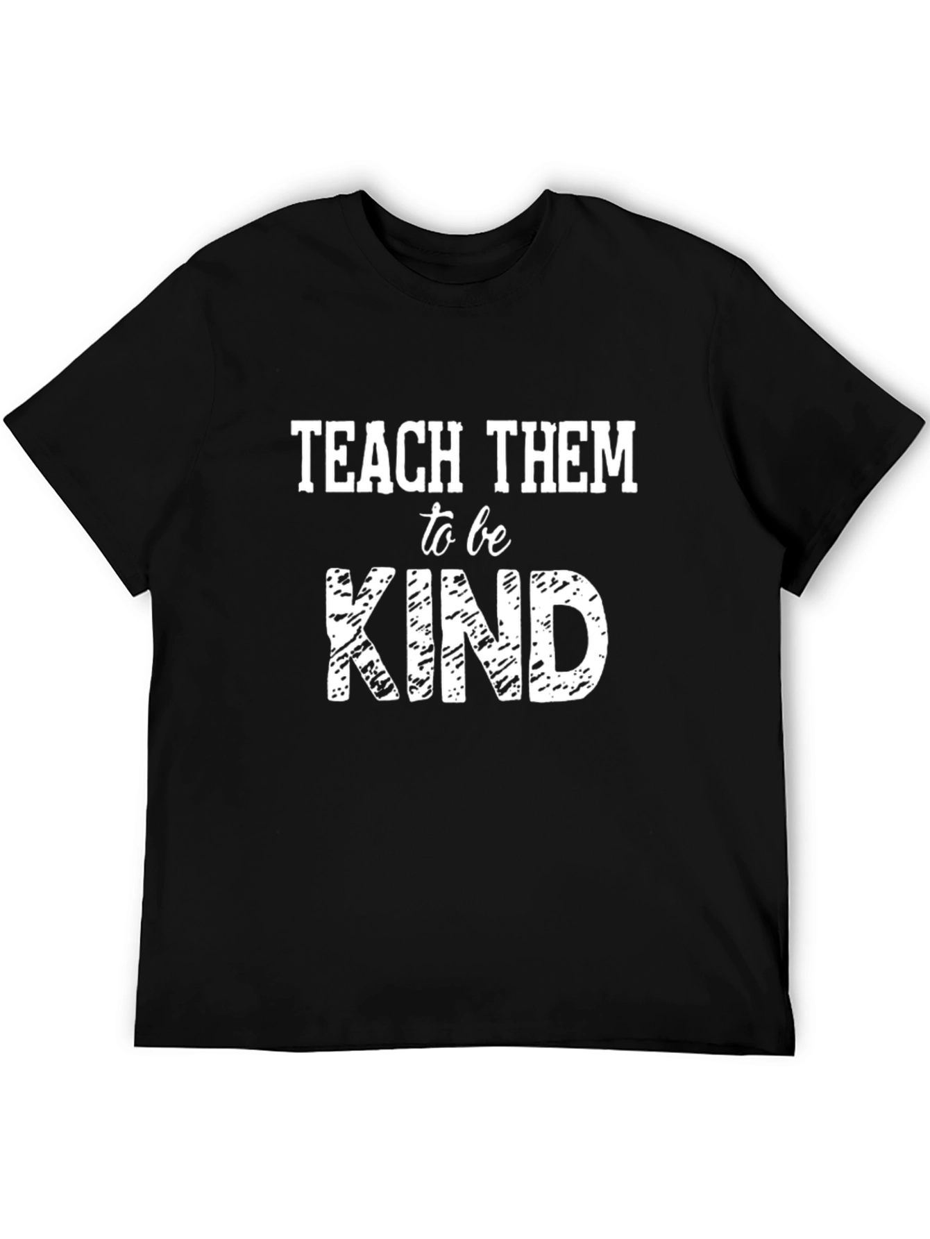 Teach Them To Be Kind Graphic Tee - Black Cotton