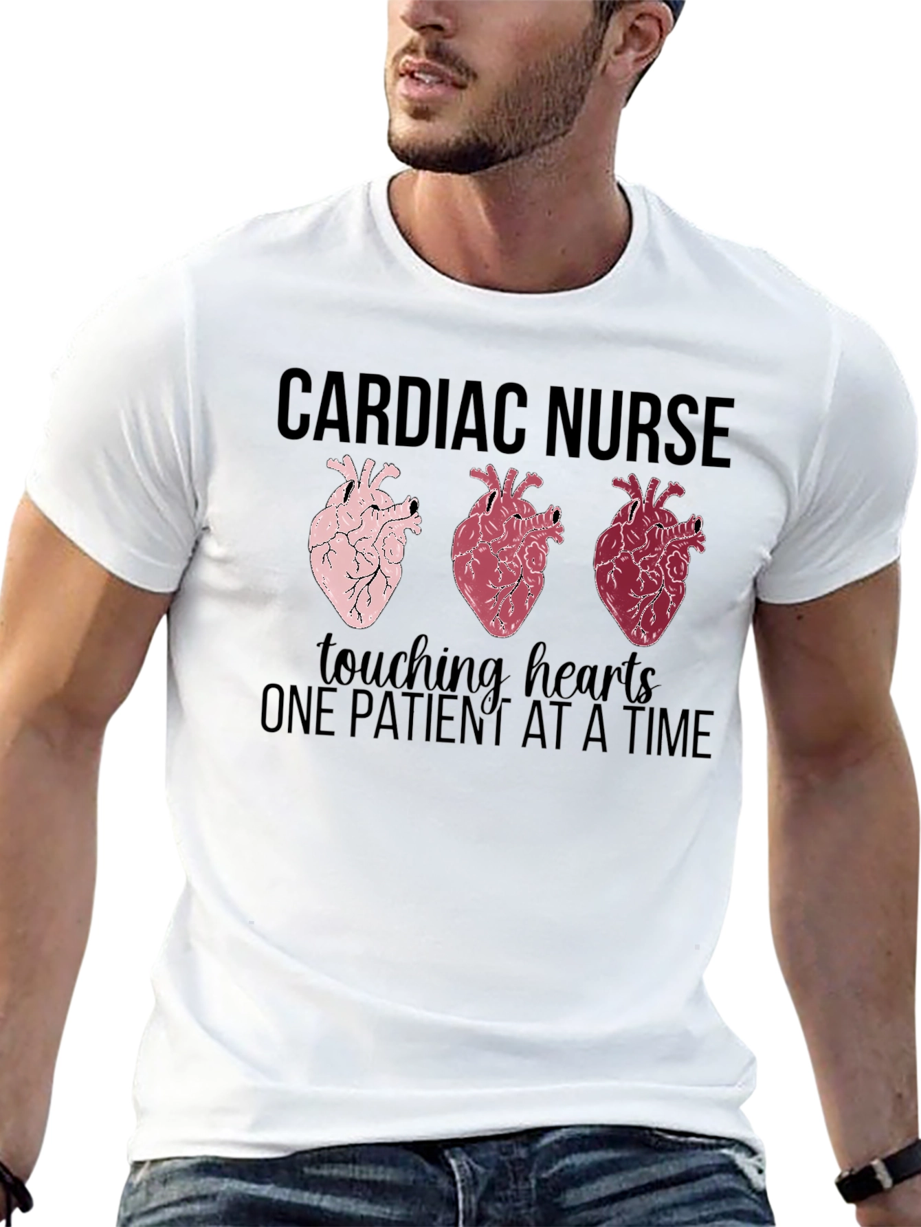 Cardiac Nurse Touching Hearts T-Shirt