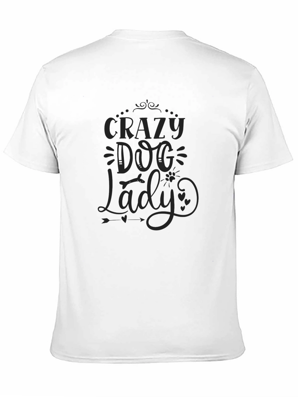 Crazy Dog Lady Graphic Tee - Classic Black T-Shirt