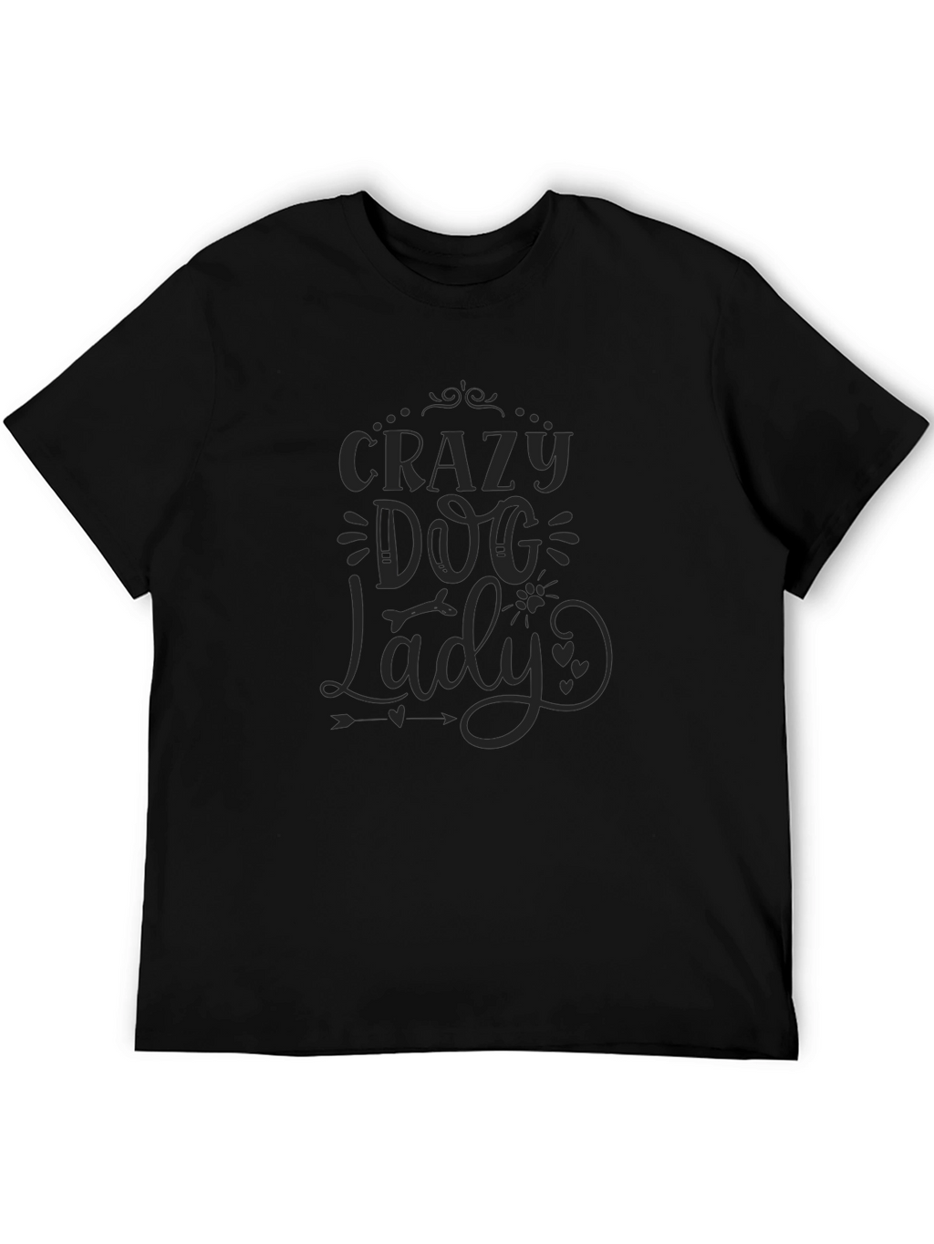 Crazy Dog Lady Graphic Tee - Classic Black T-Shirt