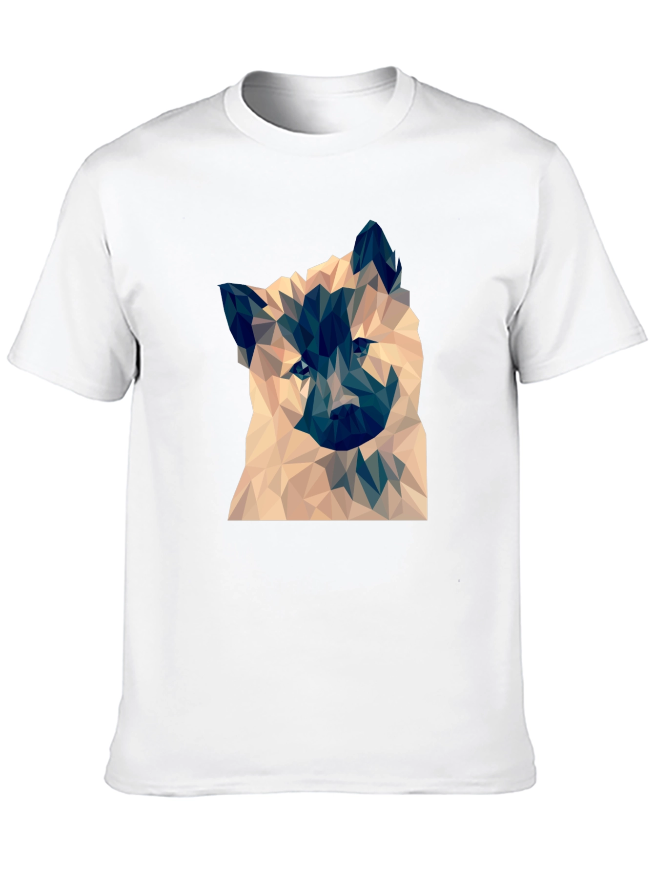 Geometric Dog Graphic Tee - Black