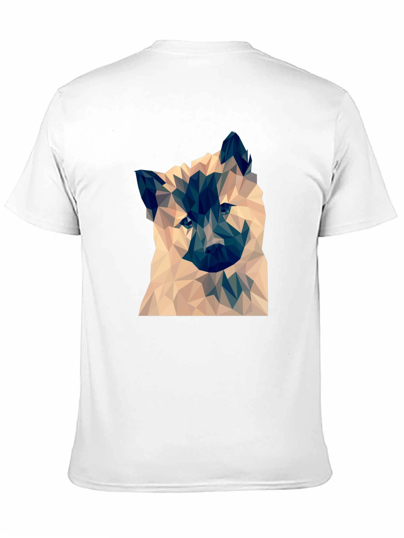 Geometric Dog Graphic Tee - Black