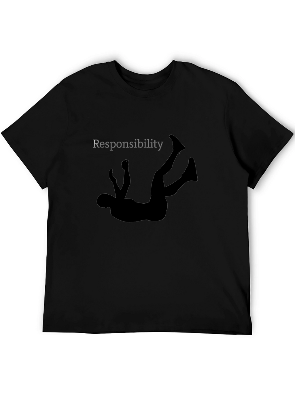 Responsibility Falling Graphic Tee - Black
