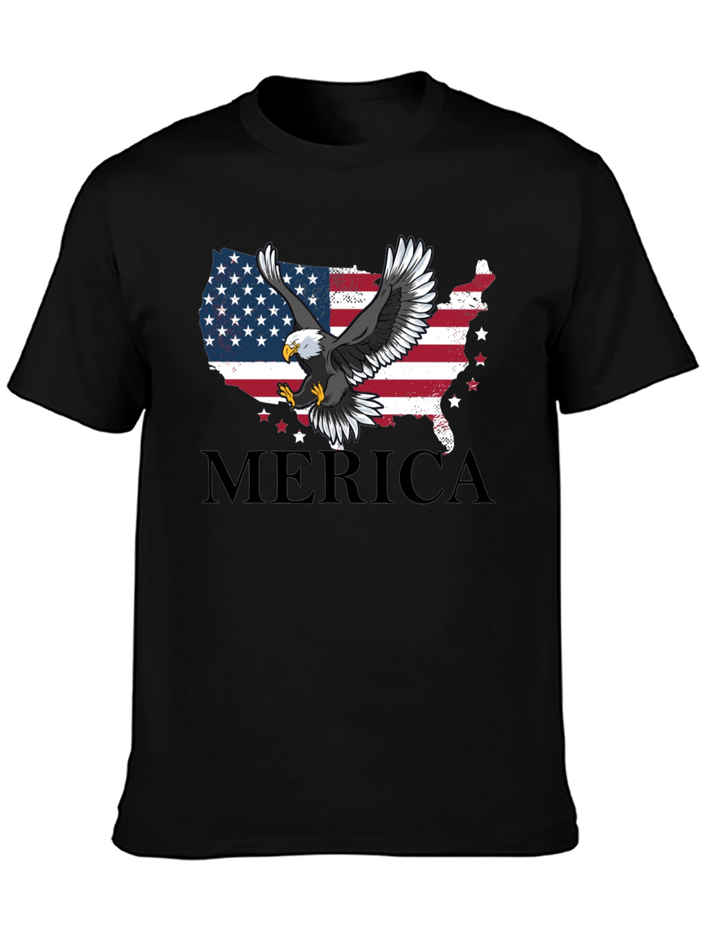 Patriotic Eagle Merica USA Flag Mens T-Shirt