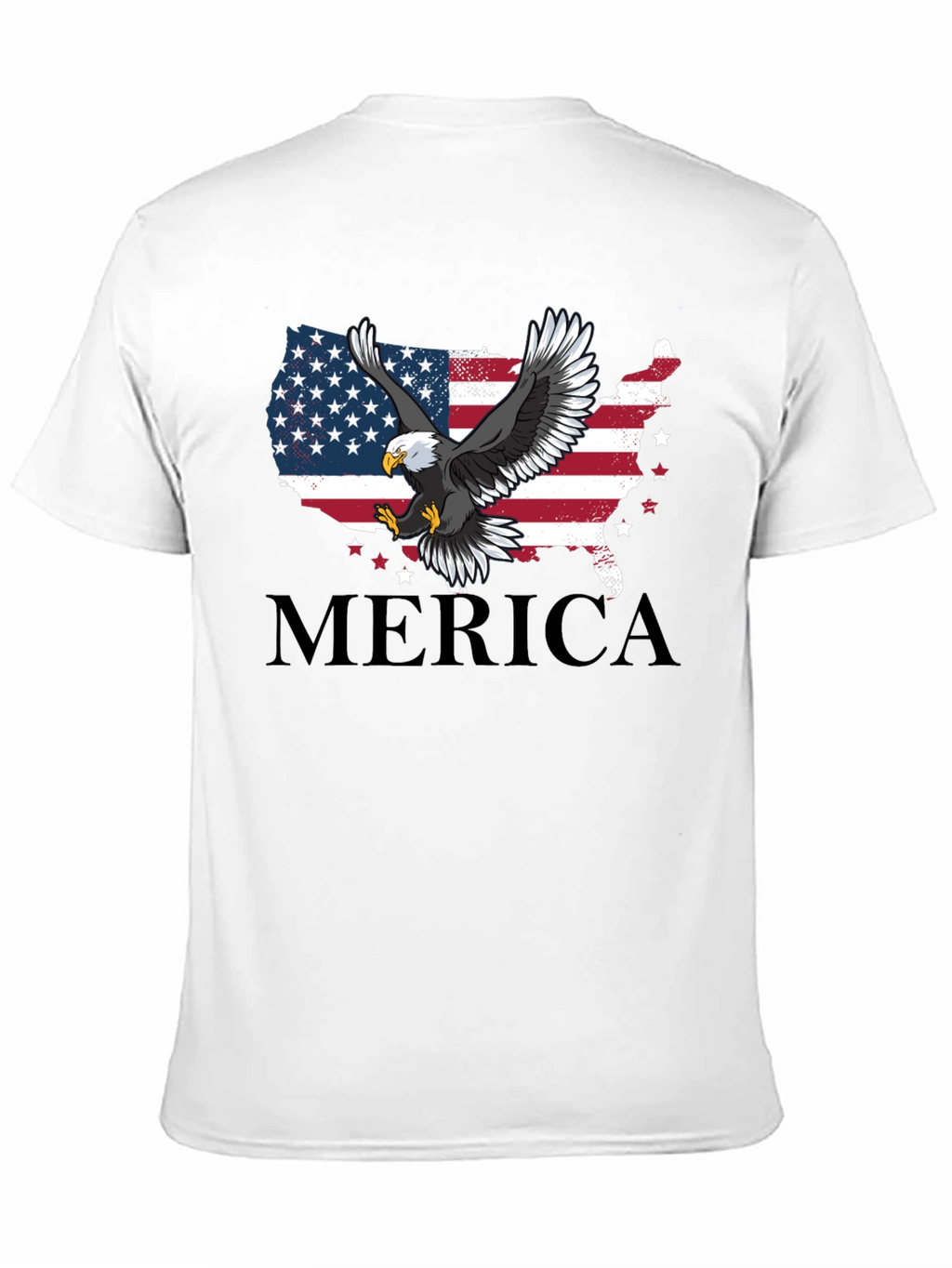Patriotic Eagle Merica USA Flag Mens T-Shirt