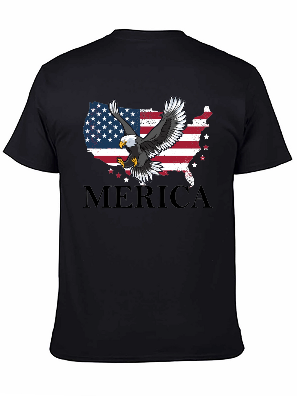 Patriotic Eagle Merica USA Flag Mens T-Shirt