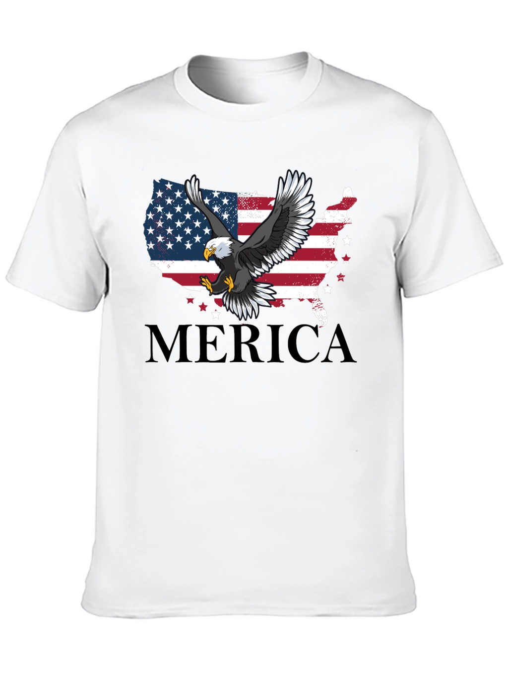Patriotic Eagle Merica USA Flag Mens T-Shirt