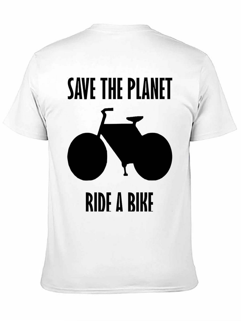 Save the Planet Ride a Bike Black T-Shirt