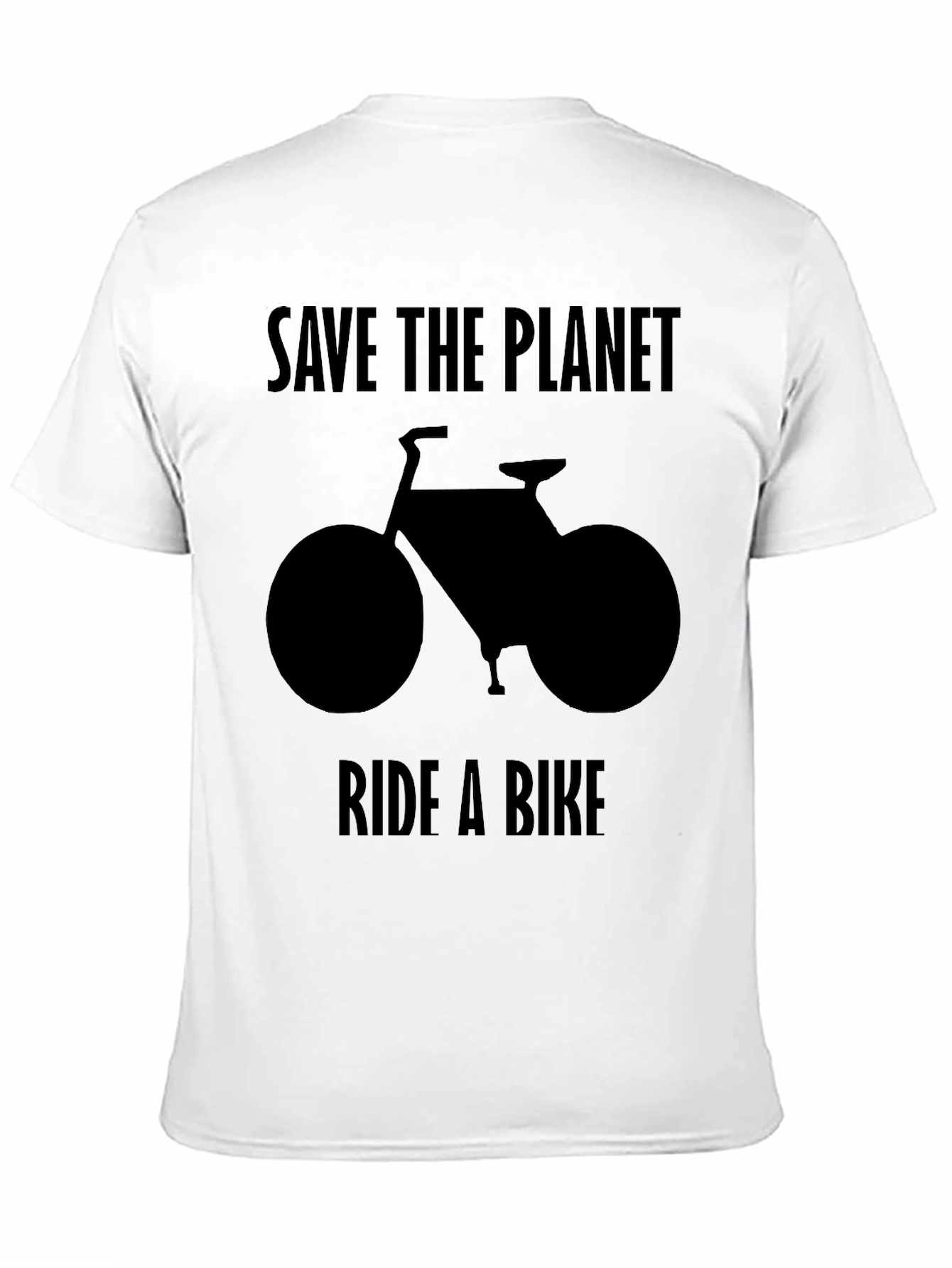 Save the Planet Ride a Bike Black T-Shirt