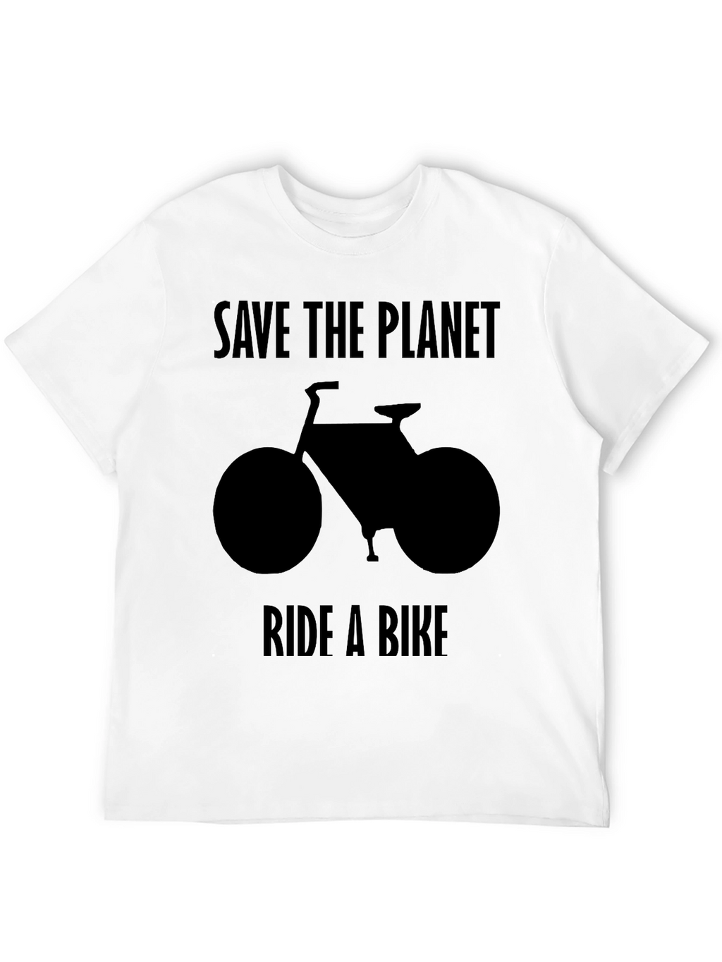 Save the Planet Ride a Bike Black T-Shirt