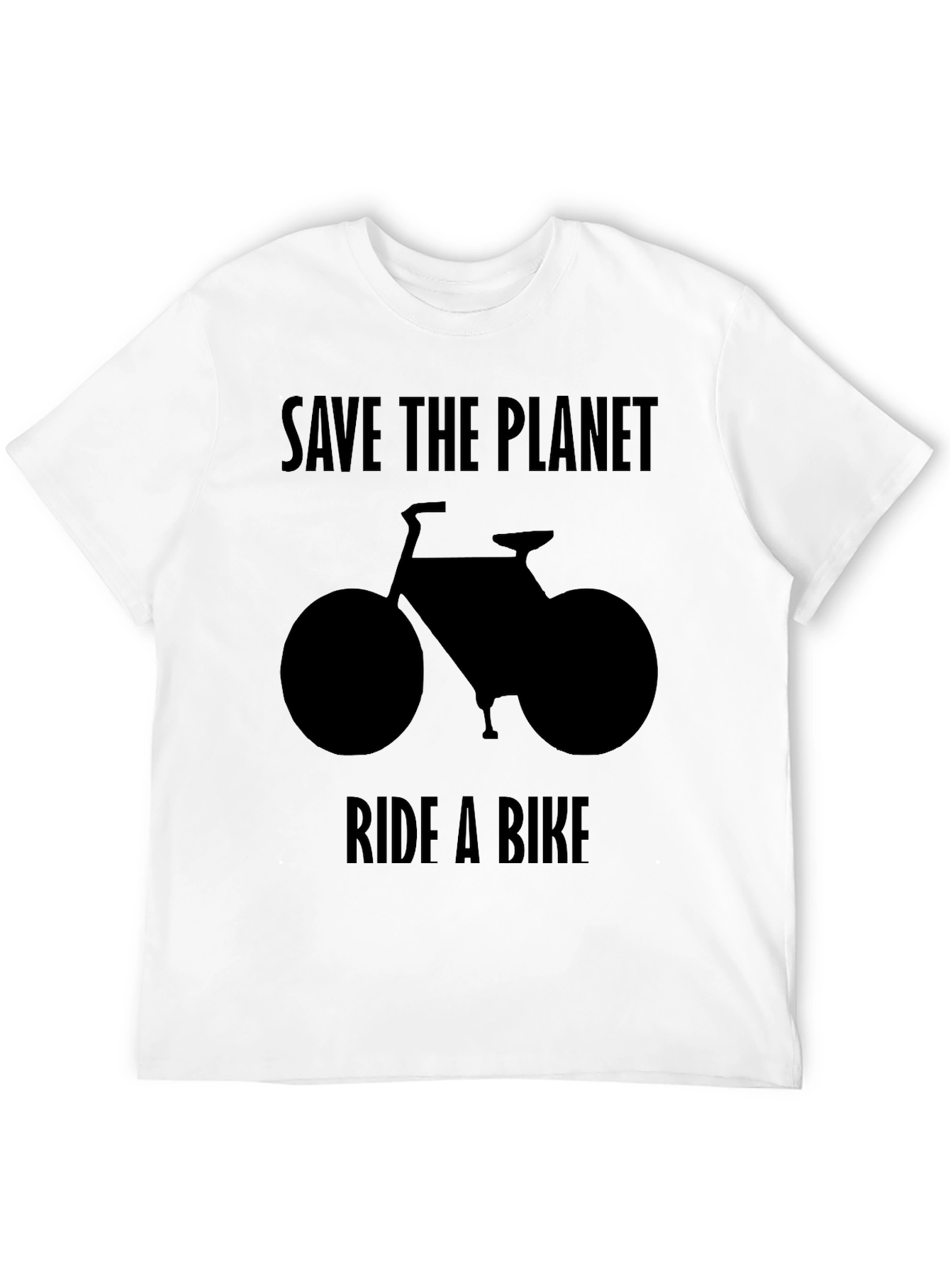 Save the Planet Ride a Bike Black T-Shirt