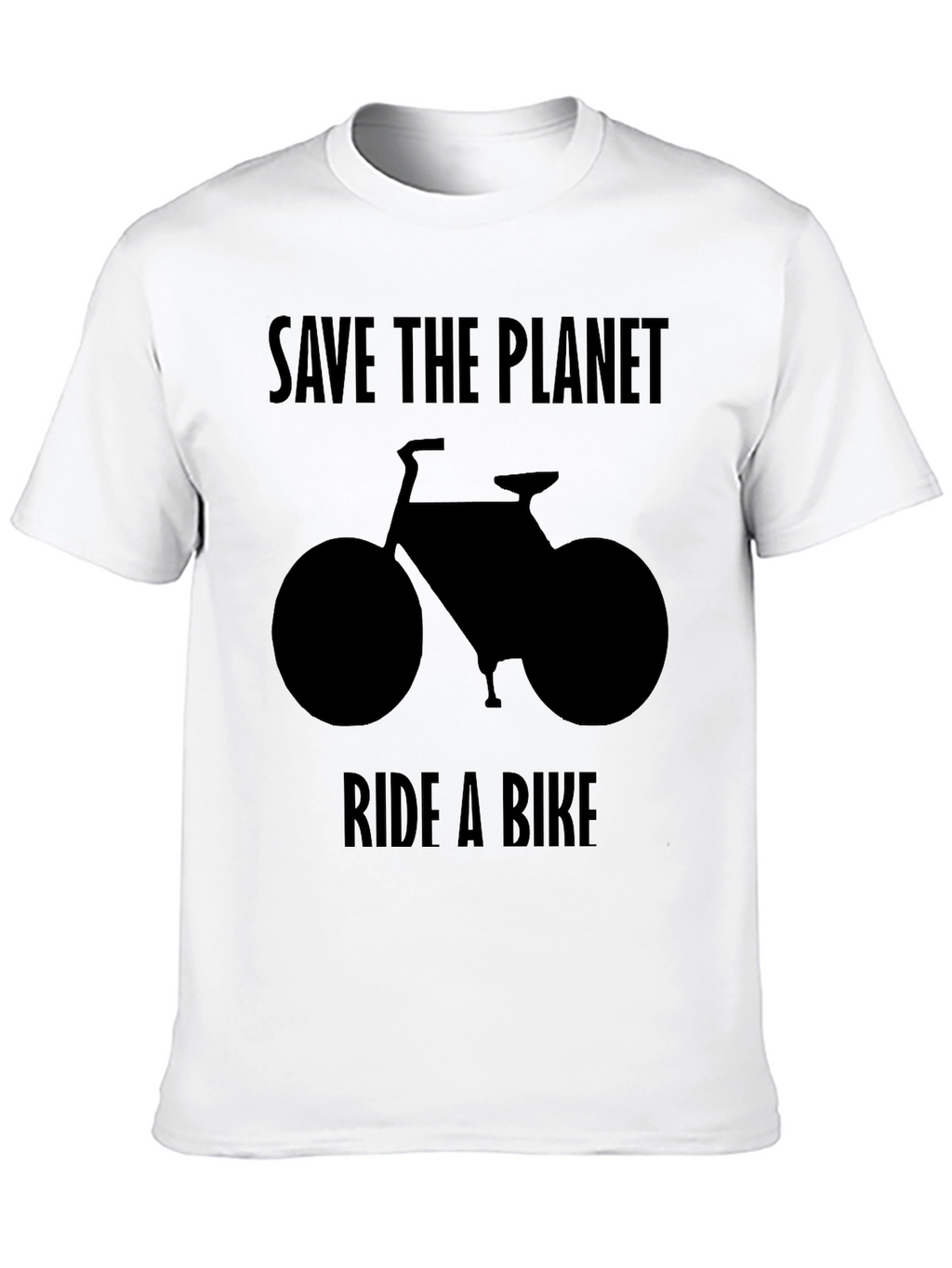 Save the Planet Ride a Bike Black T-Shirt