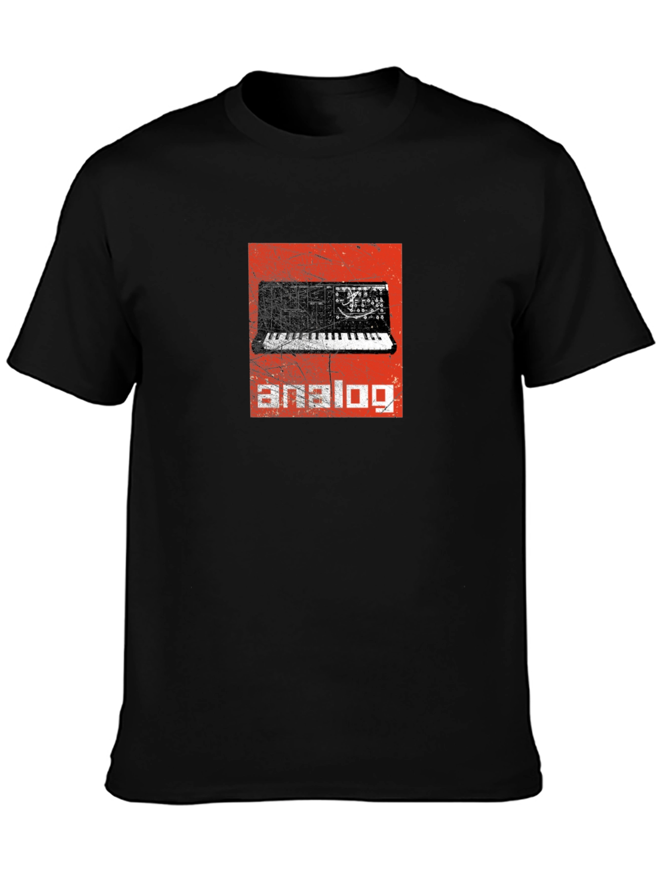 Analog Synth Black T-Shirt - Retro Music Tee