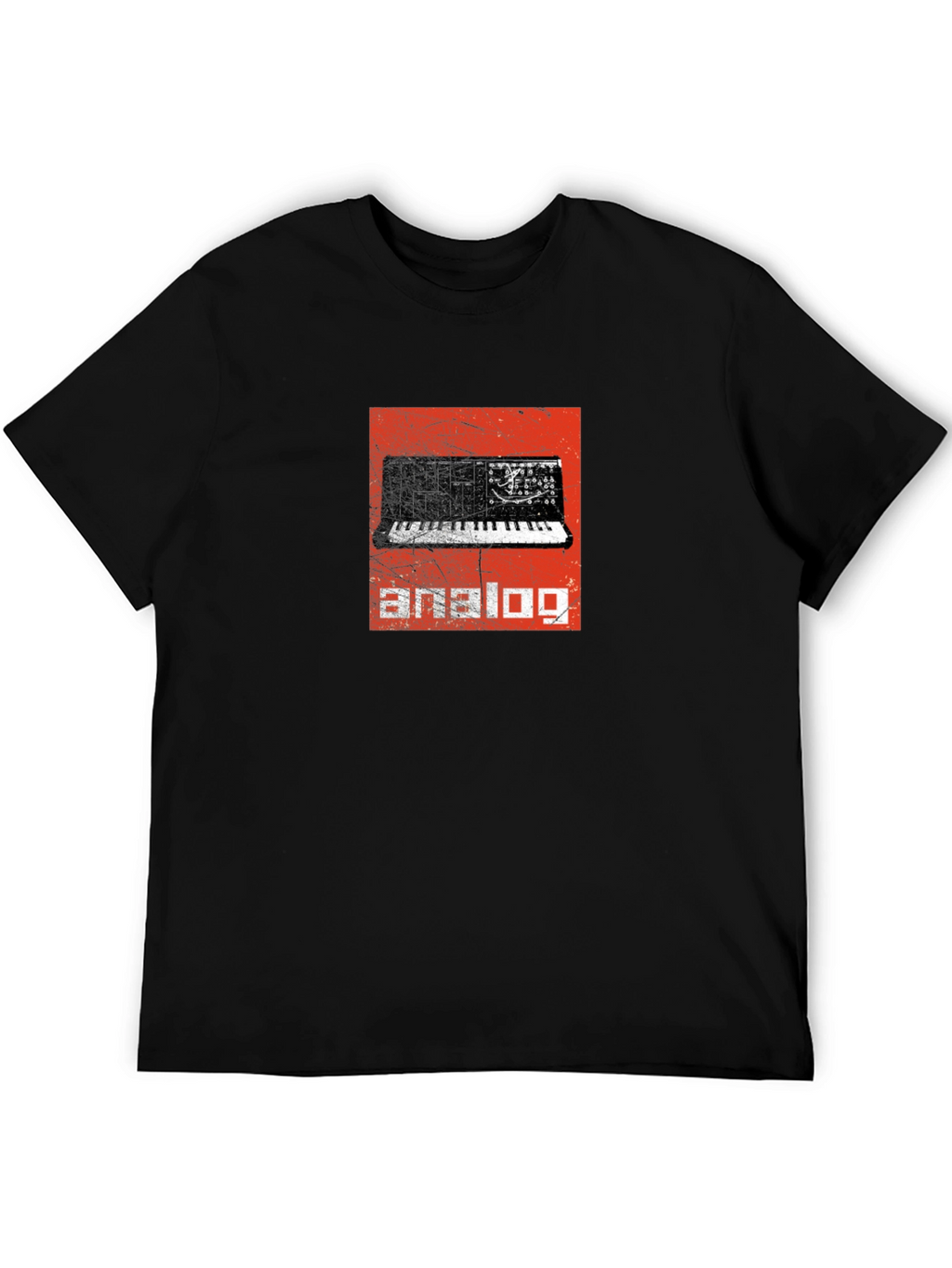 Analog Synth Black T-Shirt - Retro Music Tee