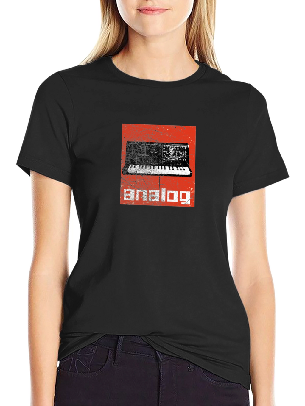 Analog Synth Black T-Shirt - Retro Music Tee