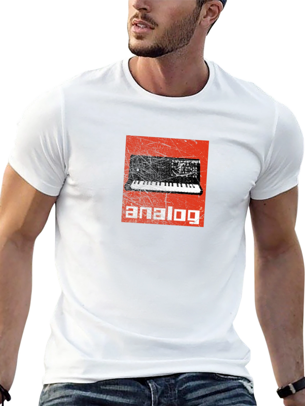 Analog Synth Black T-Shirt - Retro Music Tee