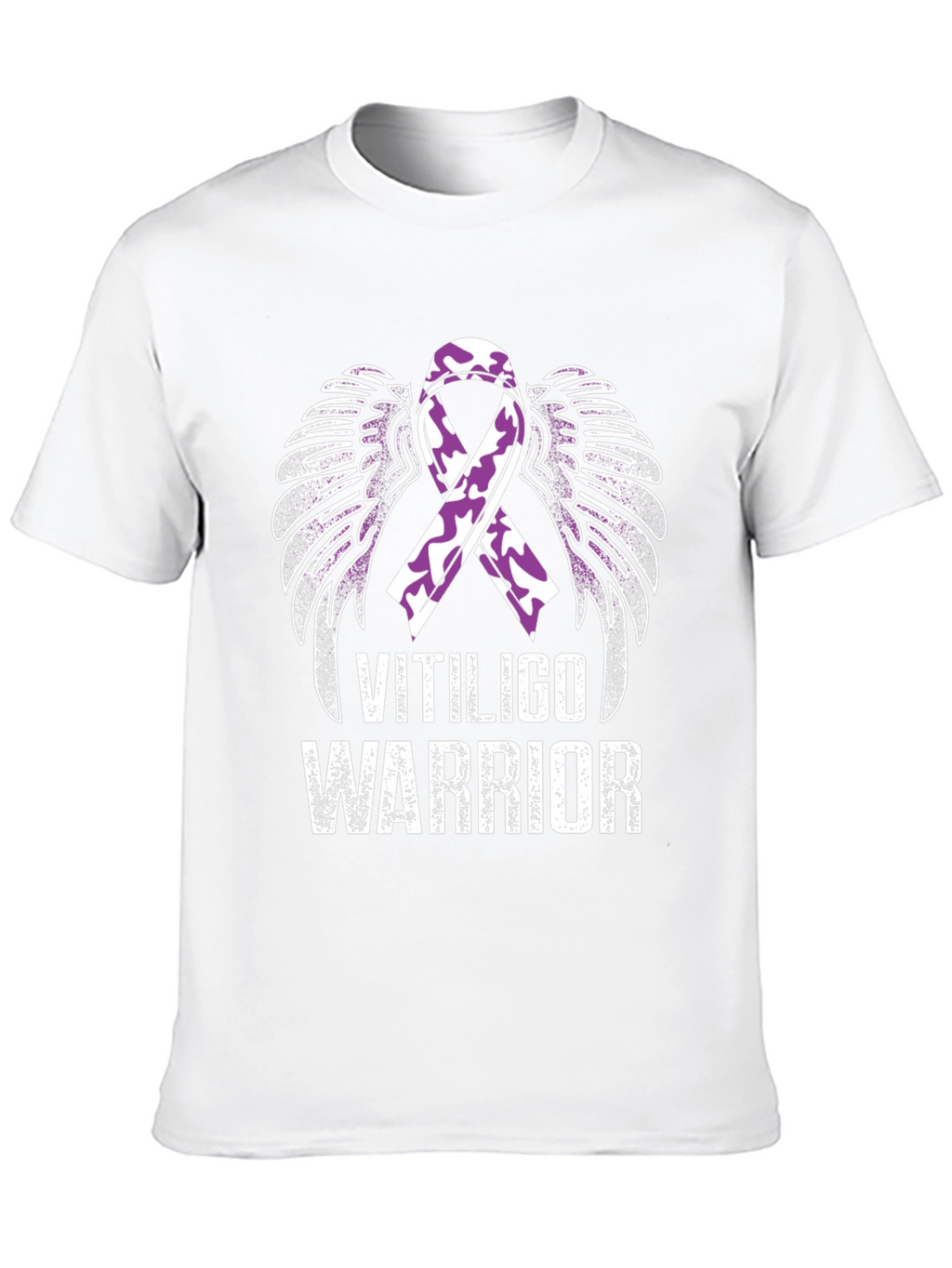 Vitiligo Warrior Ribbon Wings T-Shirt