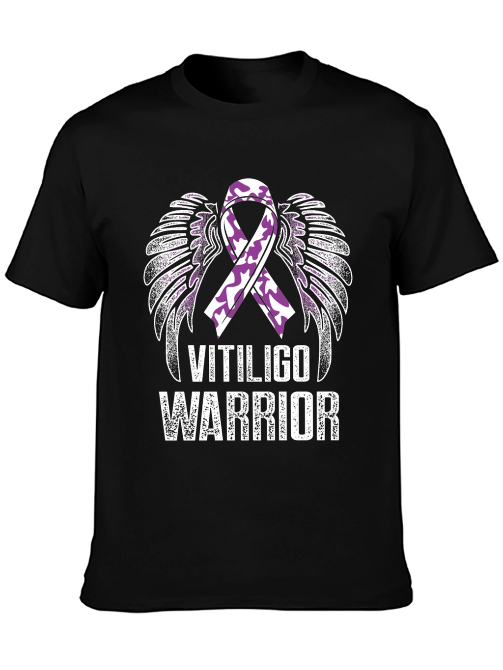 Vitiligo Warrior Ribbon Wings T-Shirt