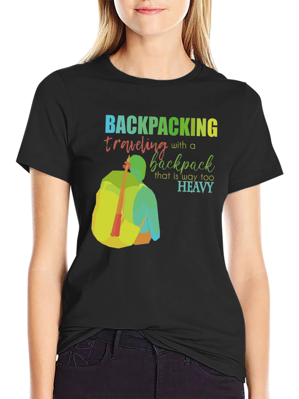 Backpacking Too Heavy Graphic T-Shirt