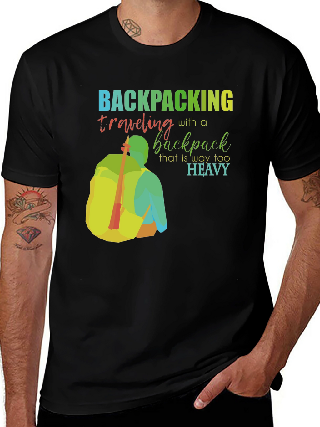 Backpacking Too Heavy Graphic T-Shirt