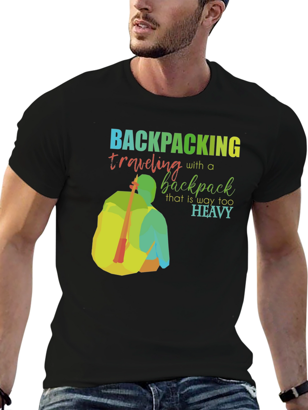 Backpacking Too Heavy Graphic T-Shirt