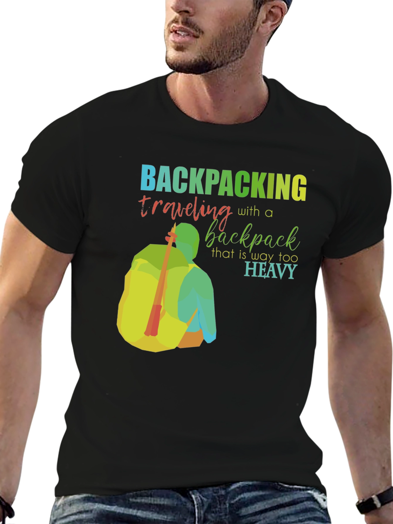 Backpacking Too Heavy Graphic T-Shirt