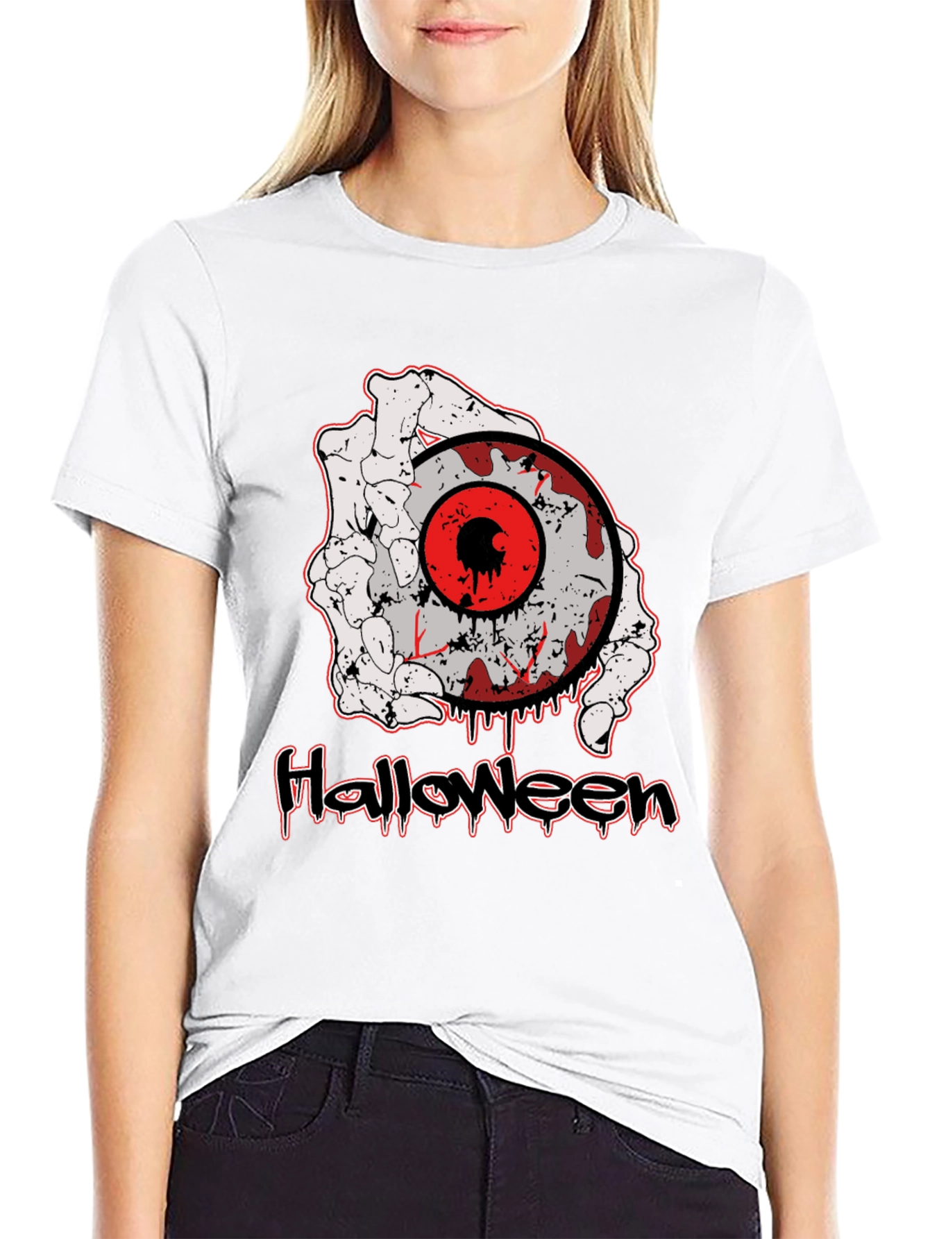 Halloween T-Shirt with Eyeball and Hand