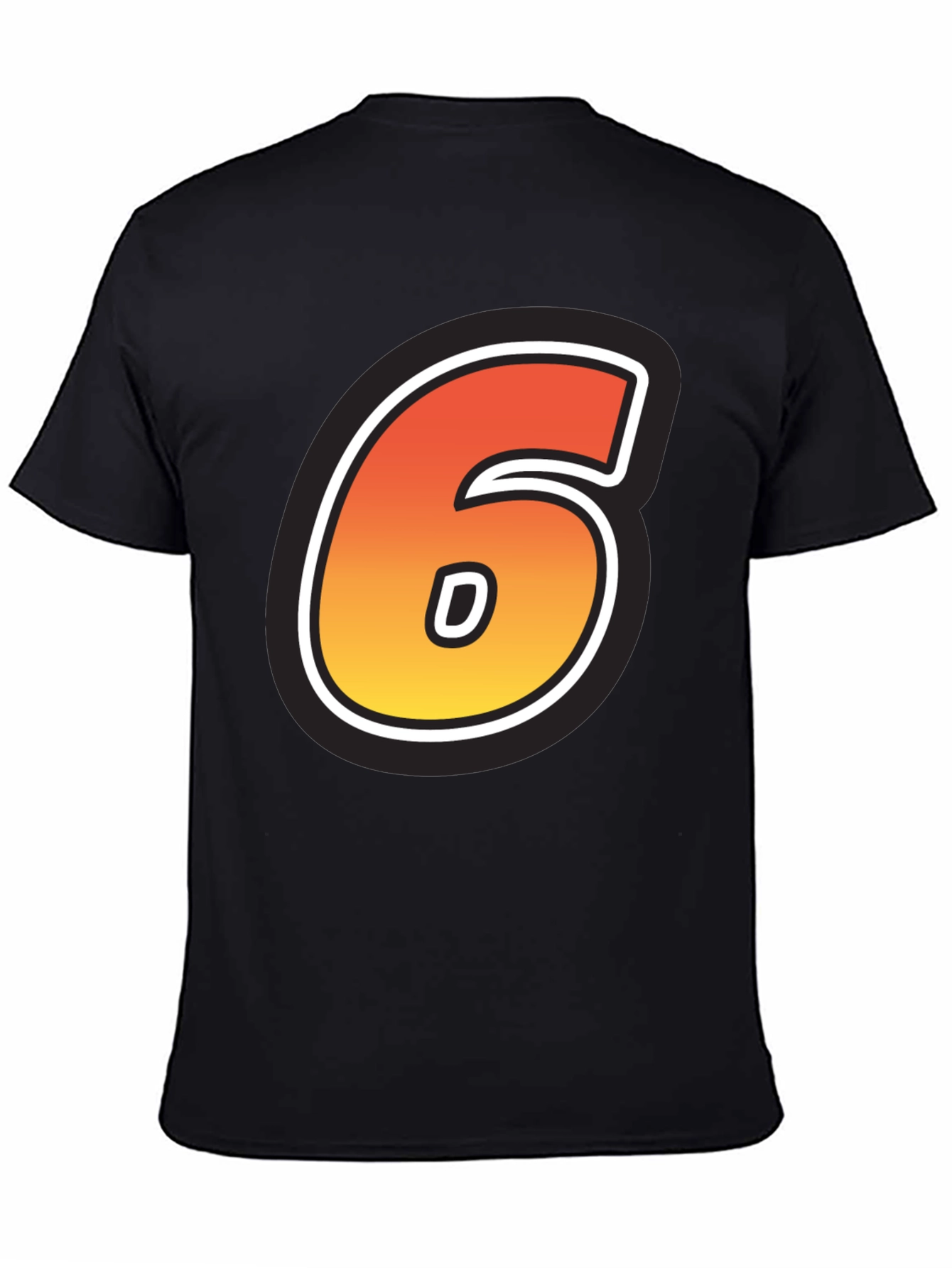 Number 6 T-Shirt - Gradient Design