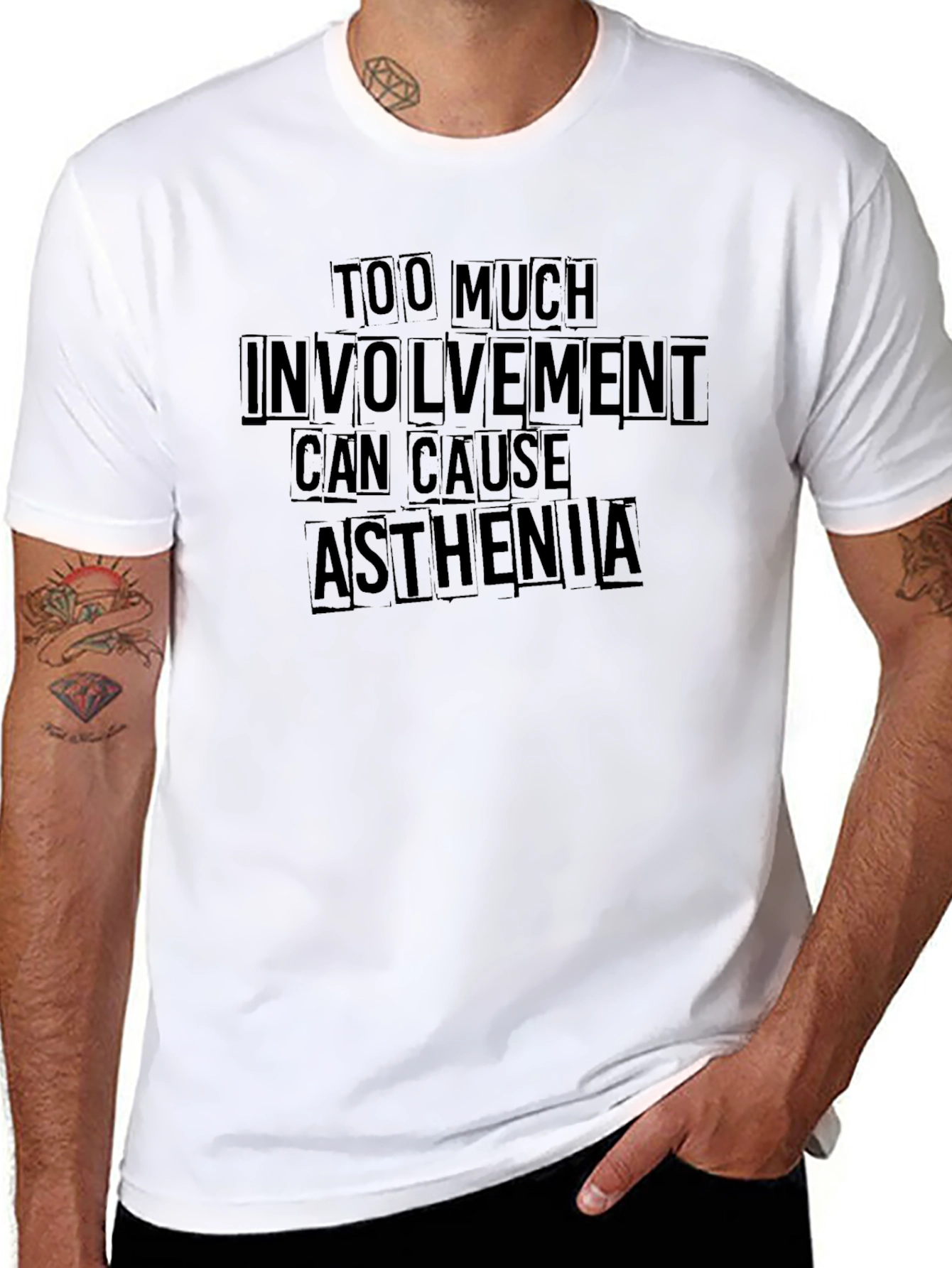 Too Much Involvement Asthenia Black T-Shirt