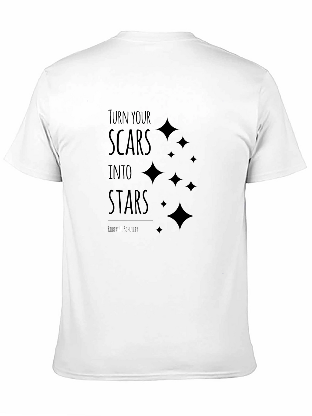 Inspirational Scars to Stars Black T-Shirt