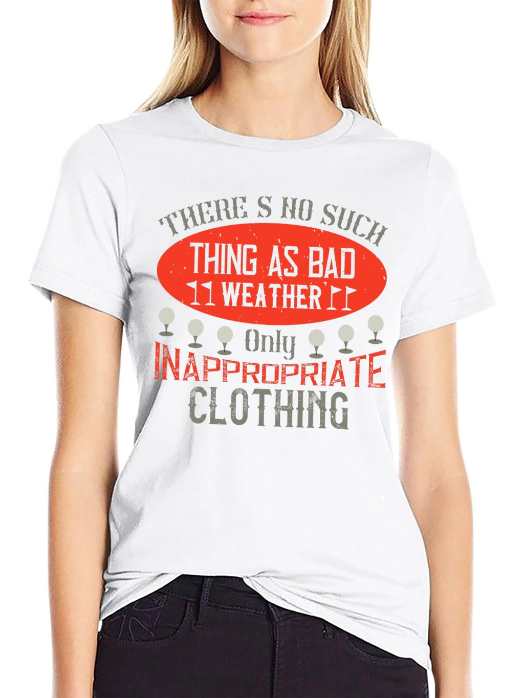 Funny Golfing T-Shirt - No Bad Weather