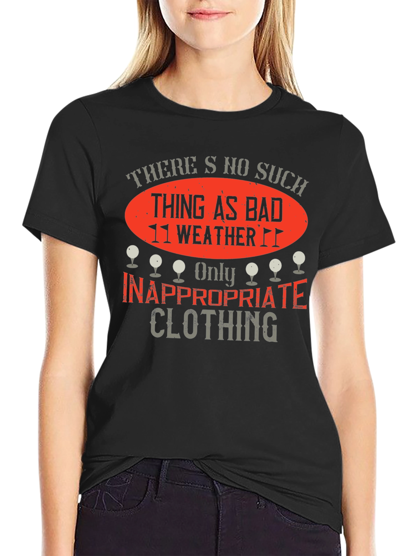Funny Golfing T-Shirt - No Bad Weather