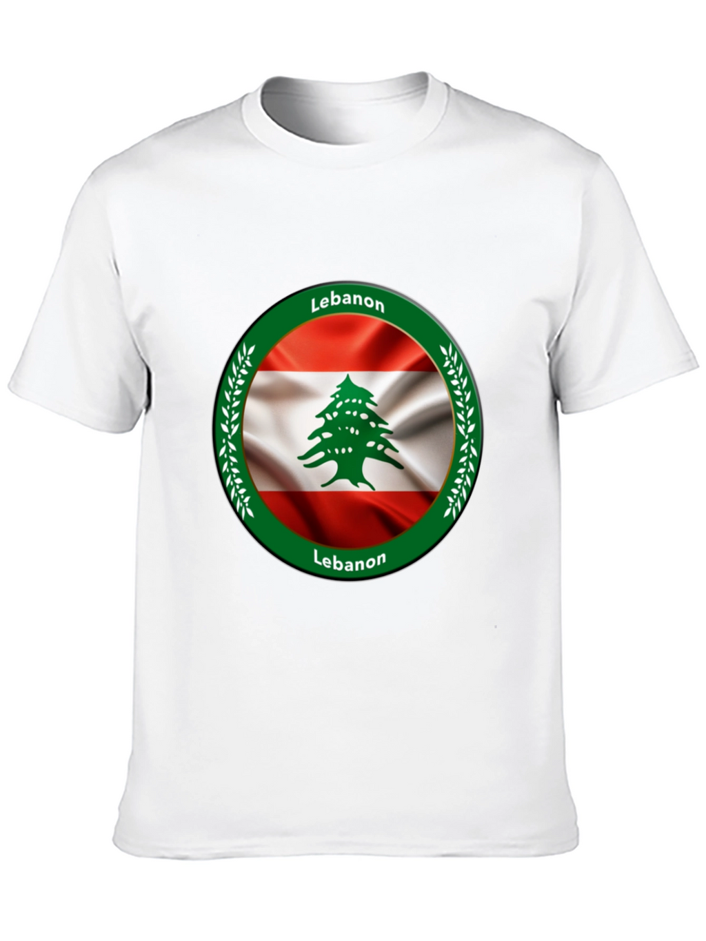 Lebanon Flag Graphic Black T-Shirt