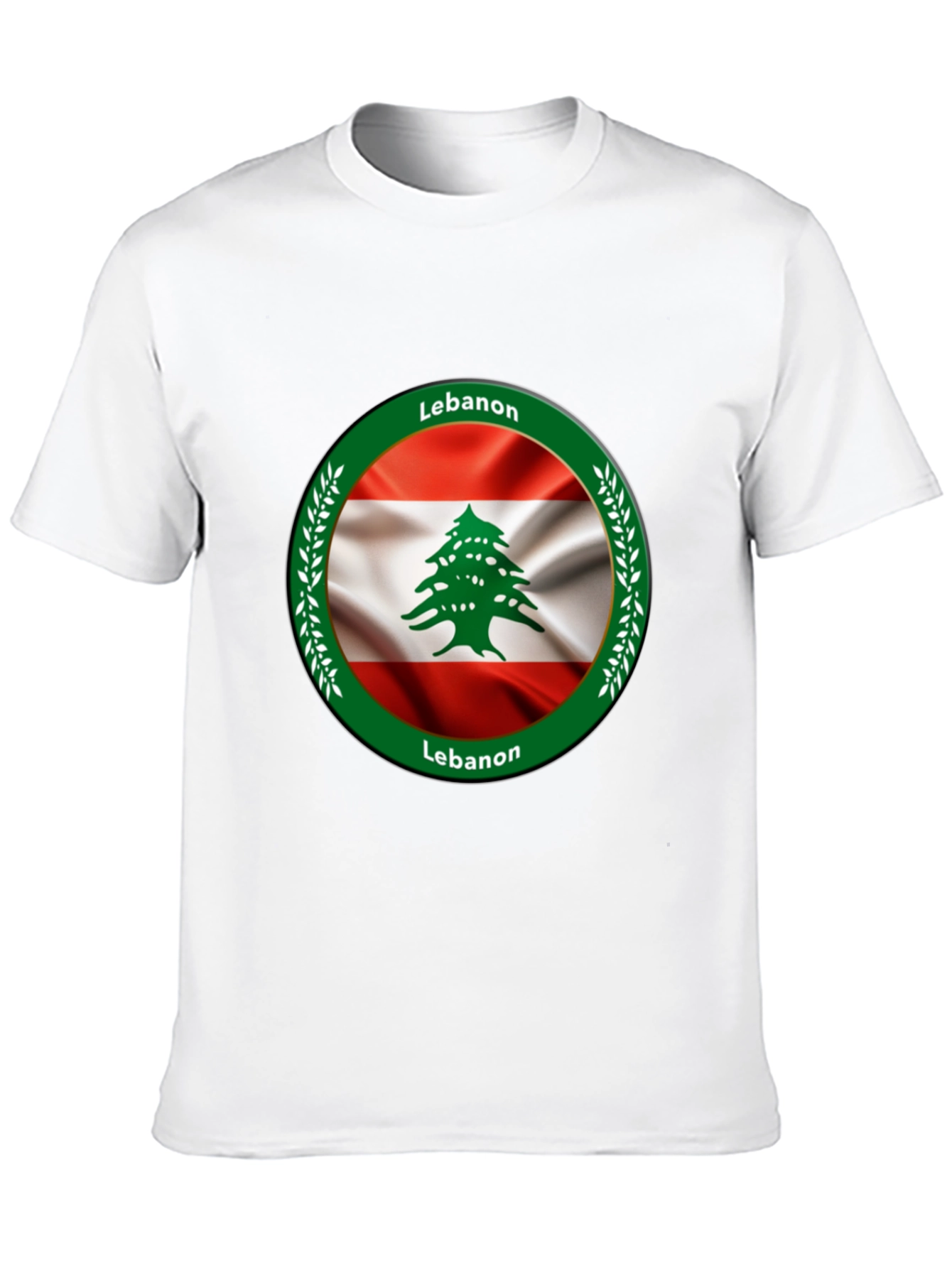 Lebanon Flag Graphic Black T-Shirt