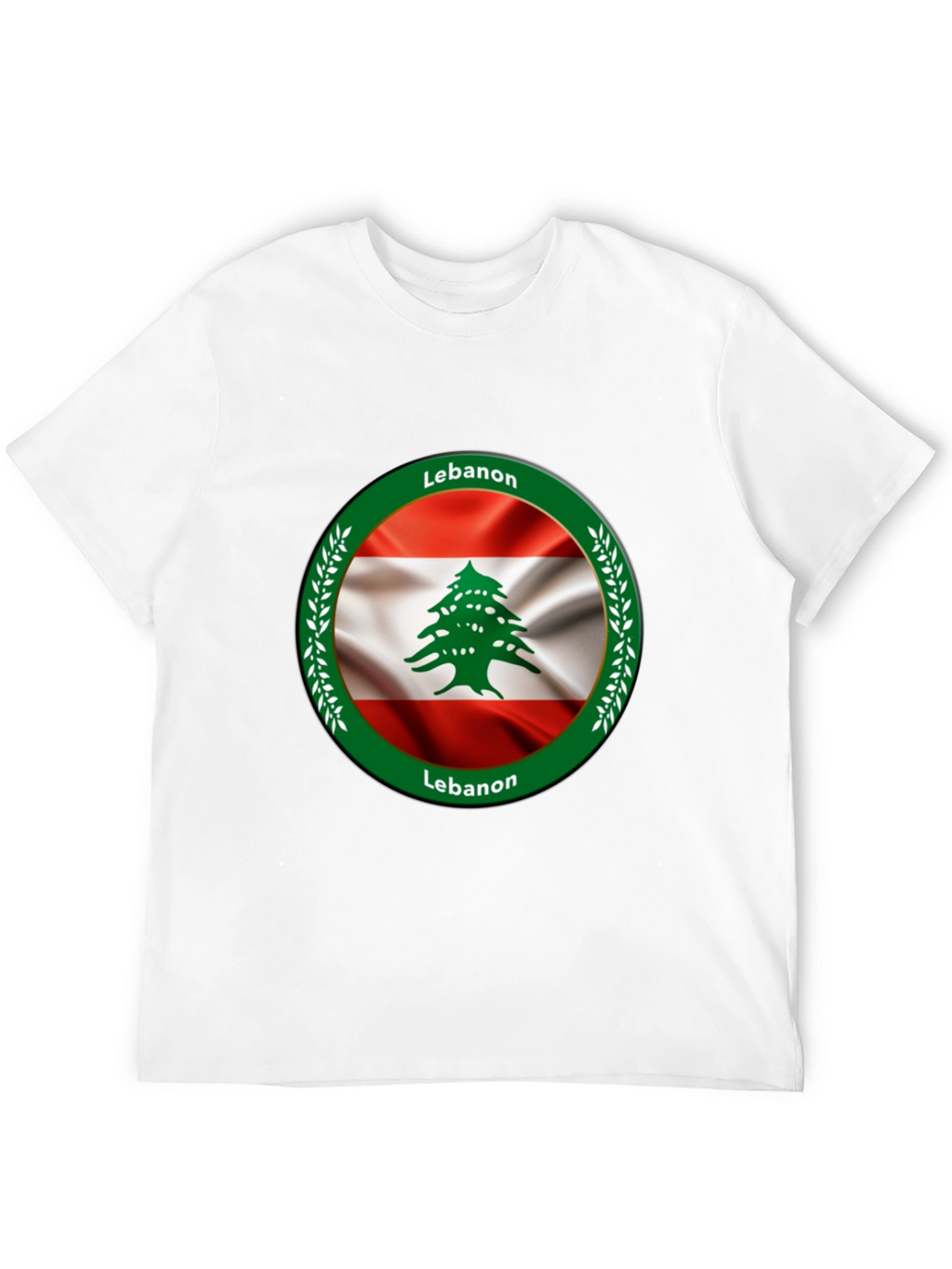 Lebanon Flag Graphic Black T-Shirt