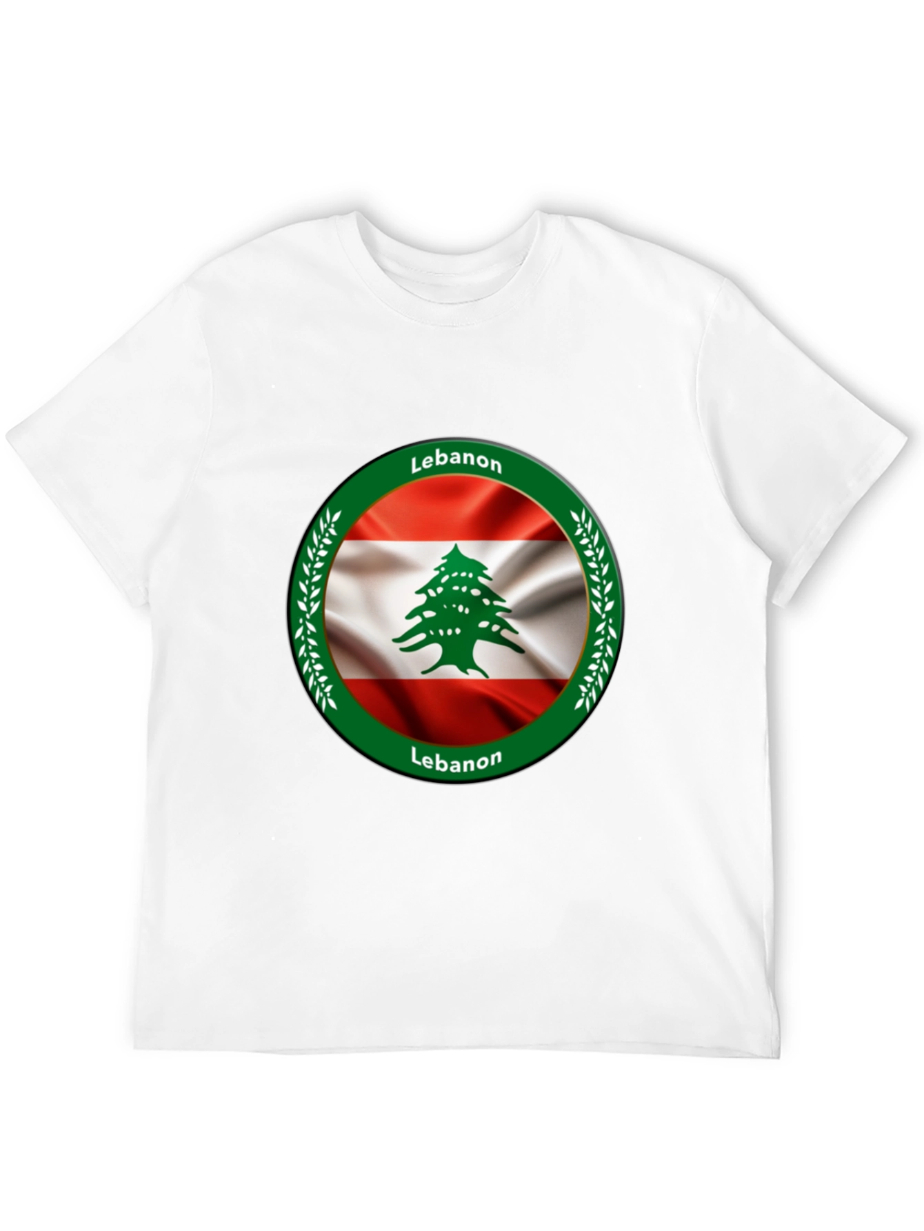 Lebanon Flag Graphic Black T-Shirt