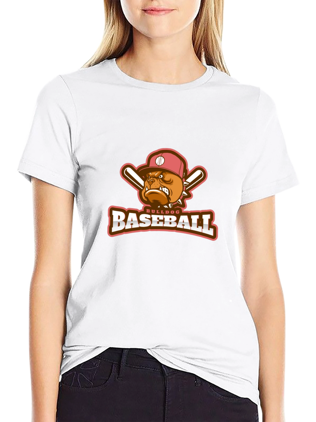 Bulldog Baseball Graphic T-Shirt