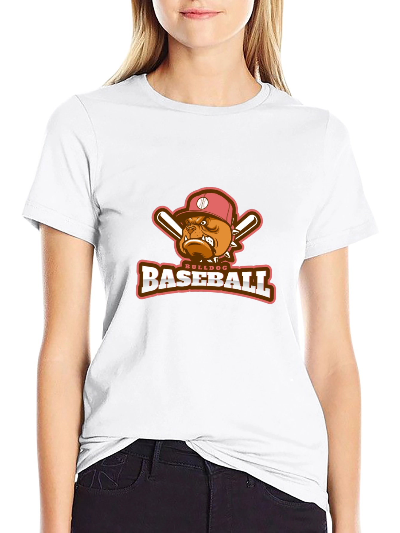 Bulldog Baseball Graphic T-Shirt