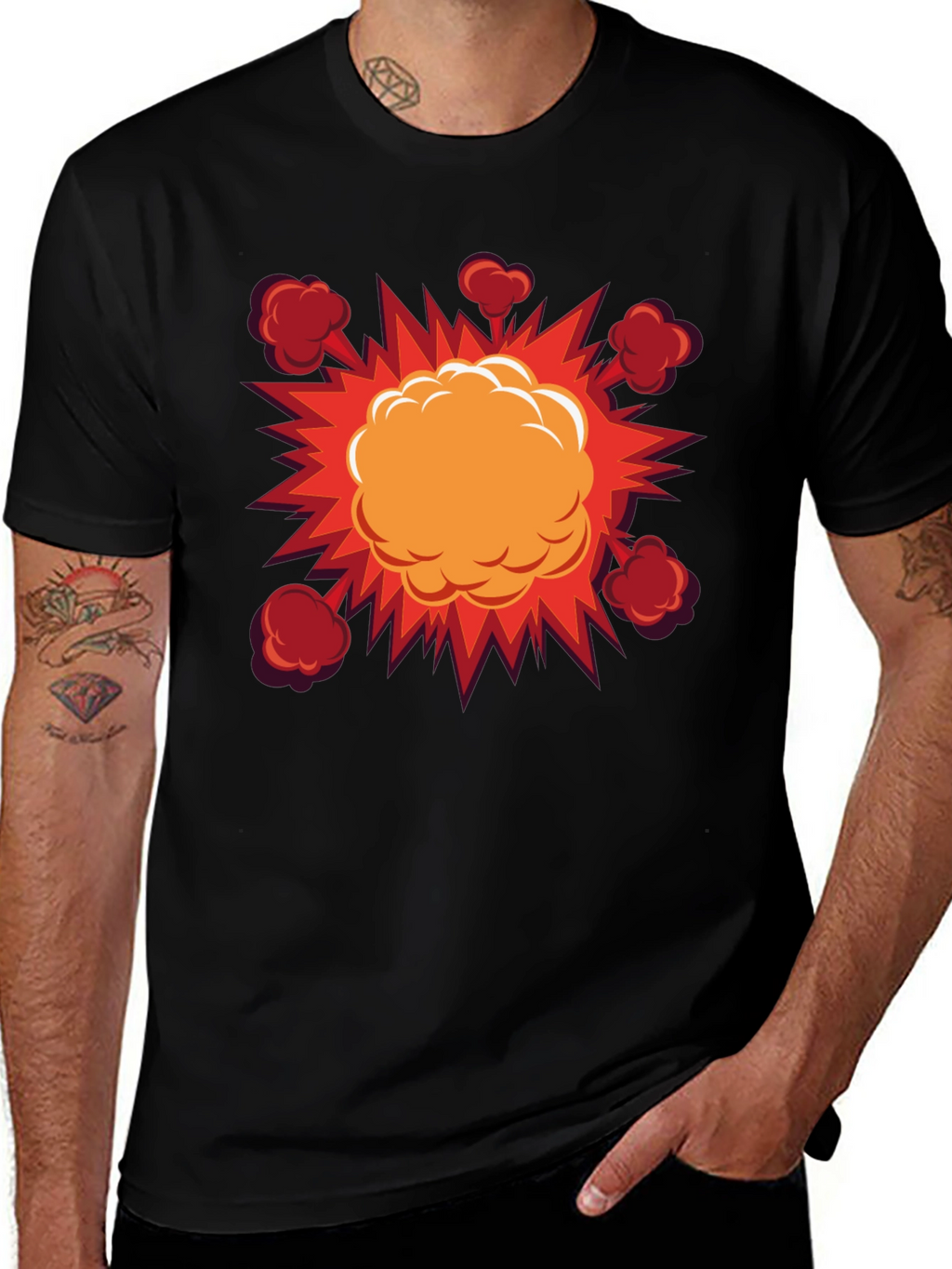 Explosion Graphic Black T-Shirt
